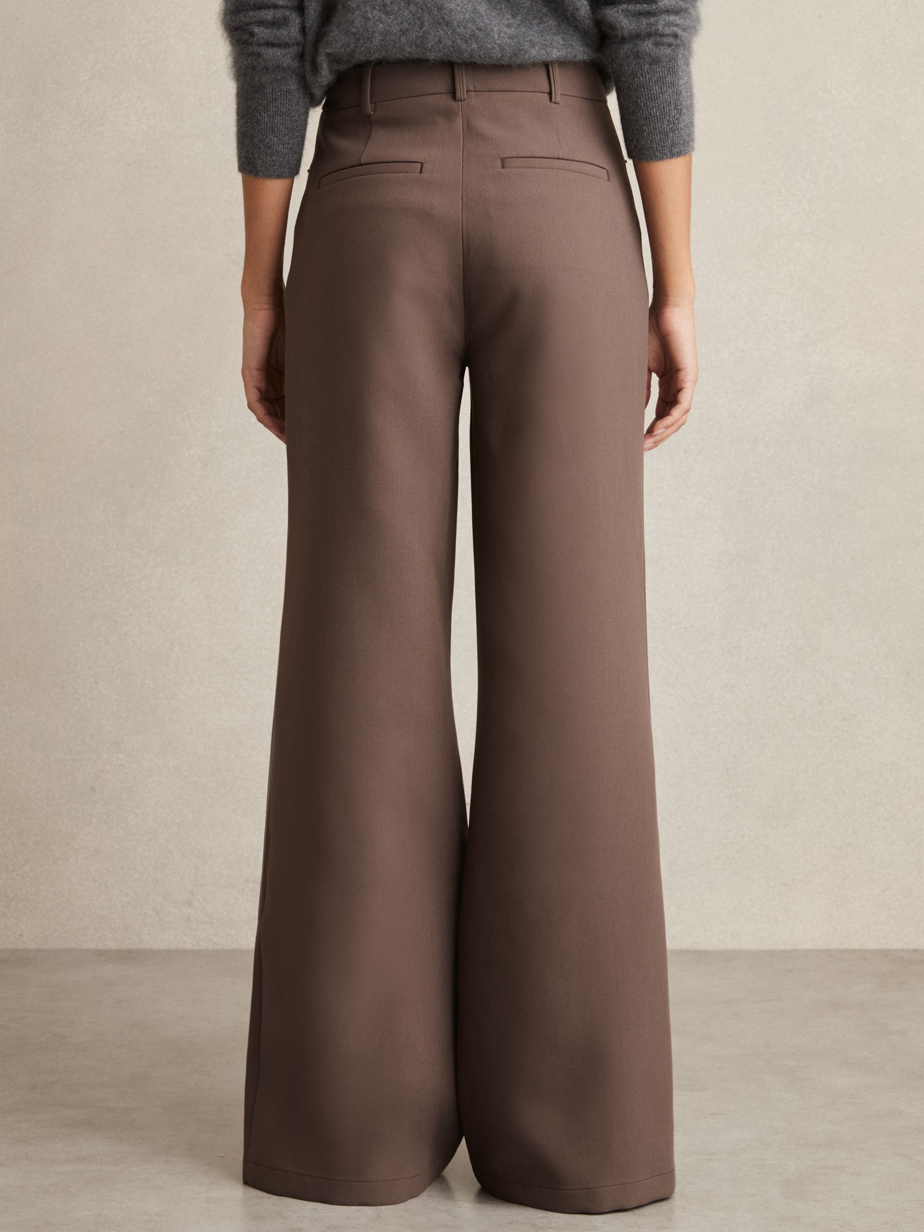 Petite Palazzo Tailored Trousers in Mink Neutral - Image 5 of 7