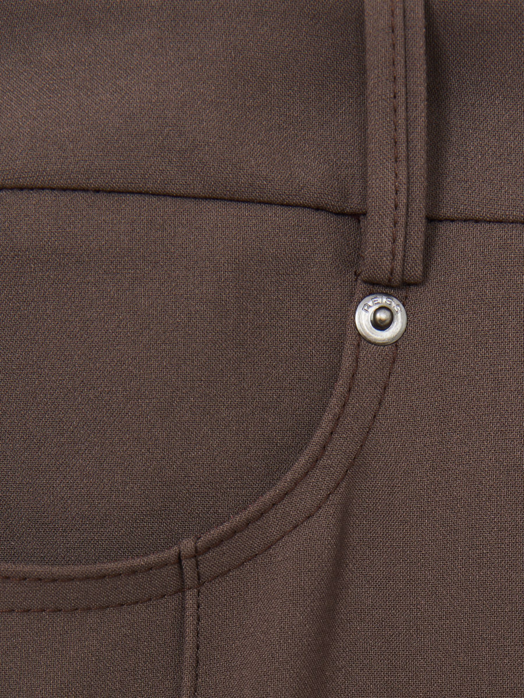 Petite Palazzo Tailored Trousers in Mink Neutral - Image 6 of 7