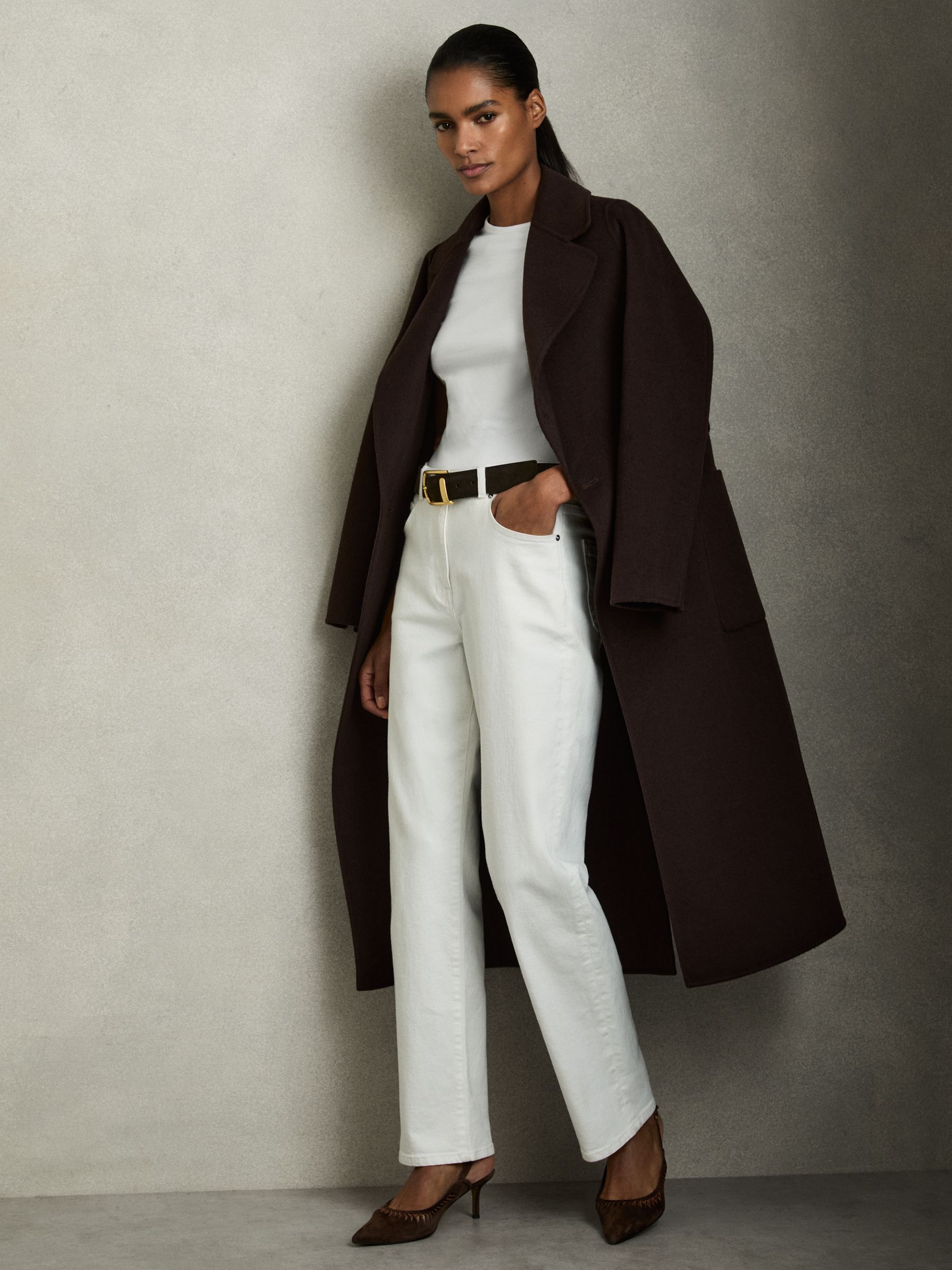 Reiss Stretch-Cotton Crew-Neck T-Shirt in White - REISS