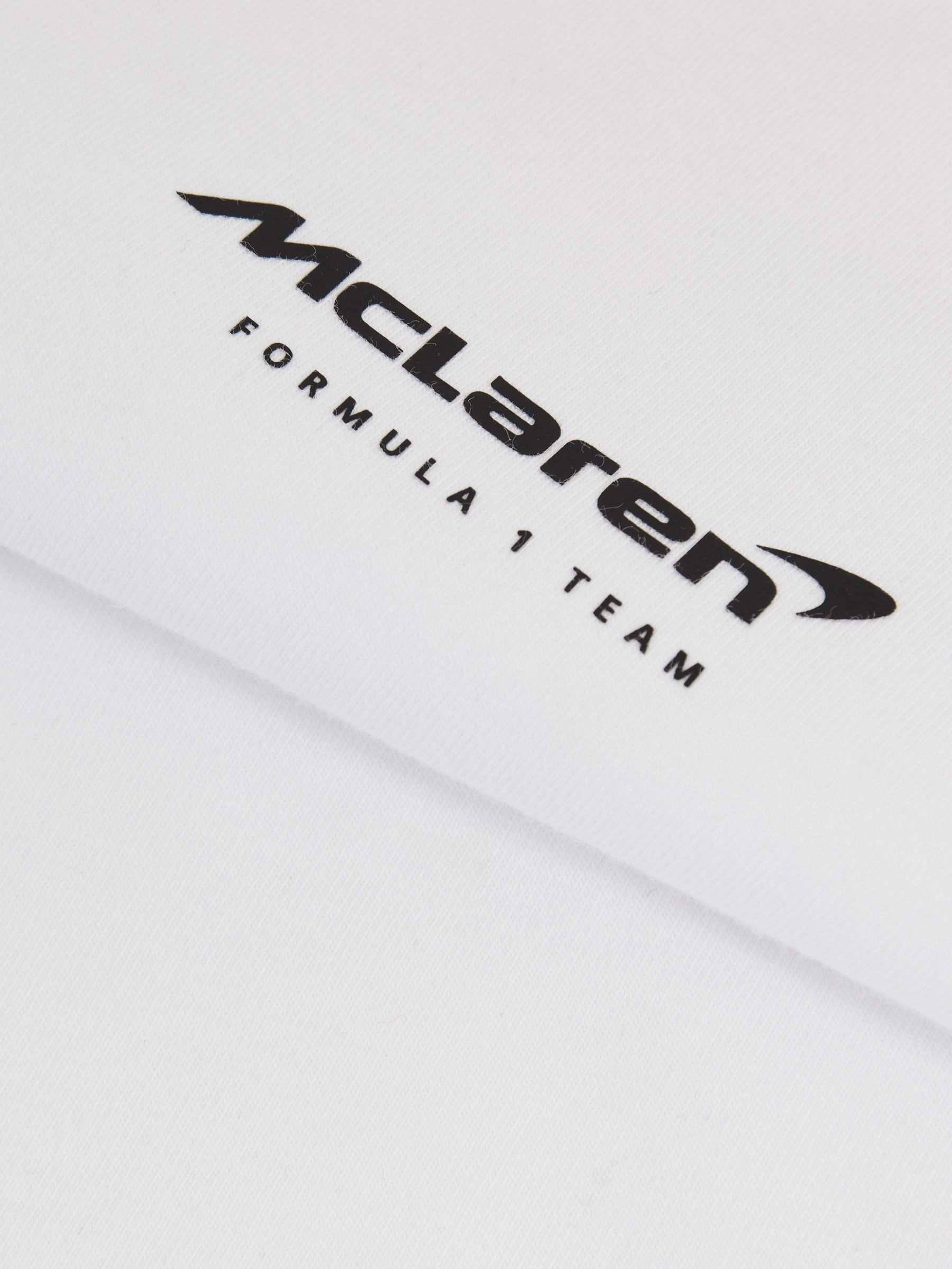 9-13 yrs McLaren F1 Team Cropped Logo T-Shirt in White - Image 5 of 5