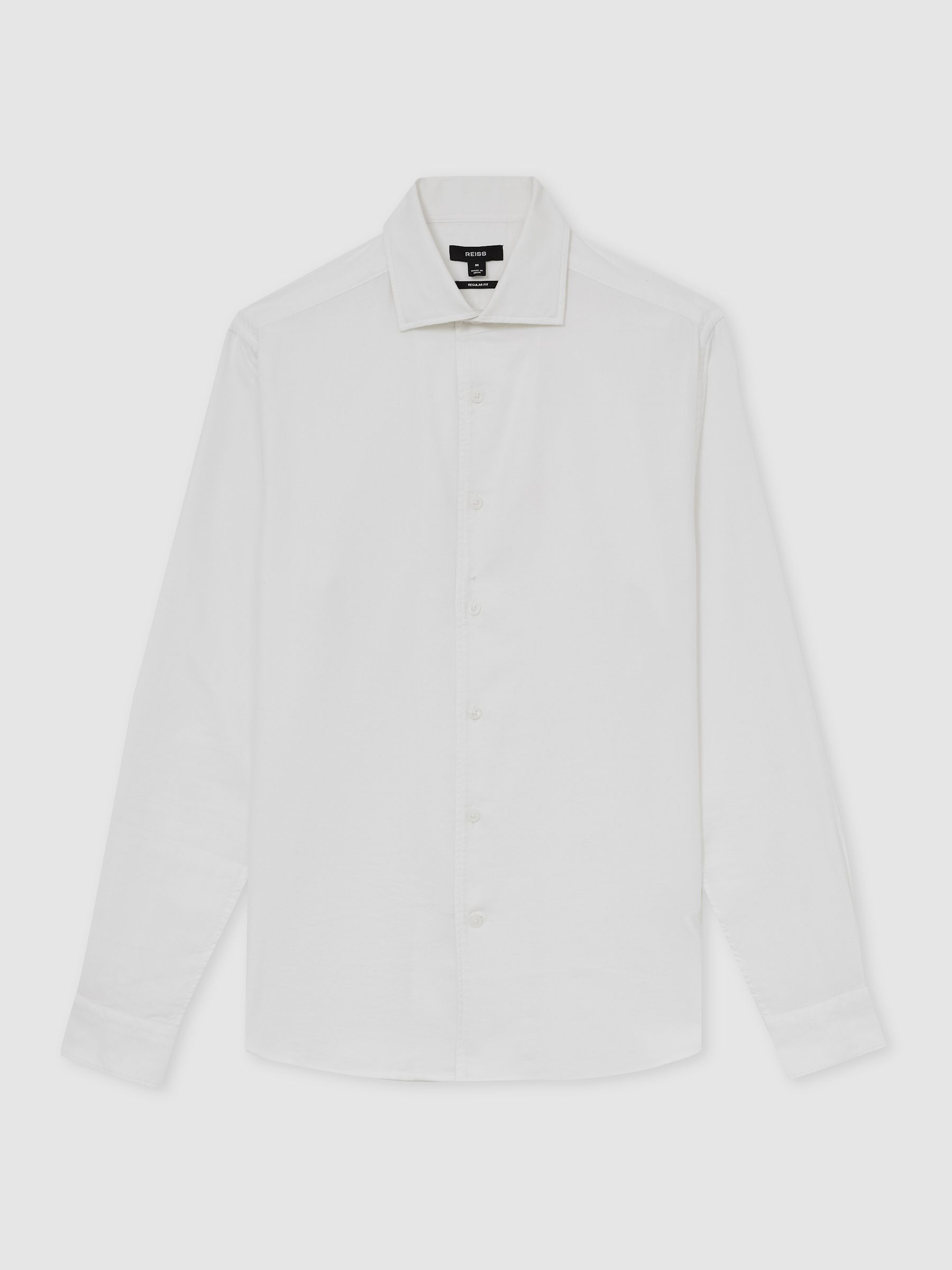 Cotton-Piqué Garment-Dyed Shirt in White - Image 2 of 6