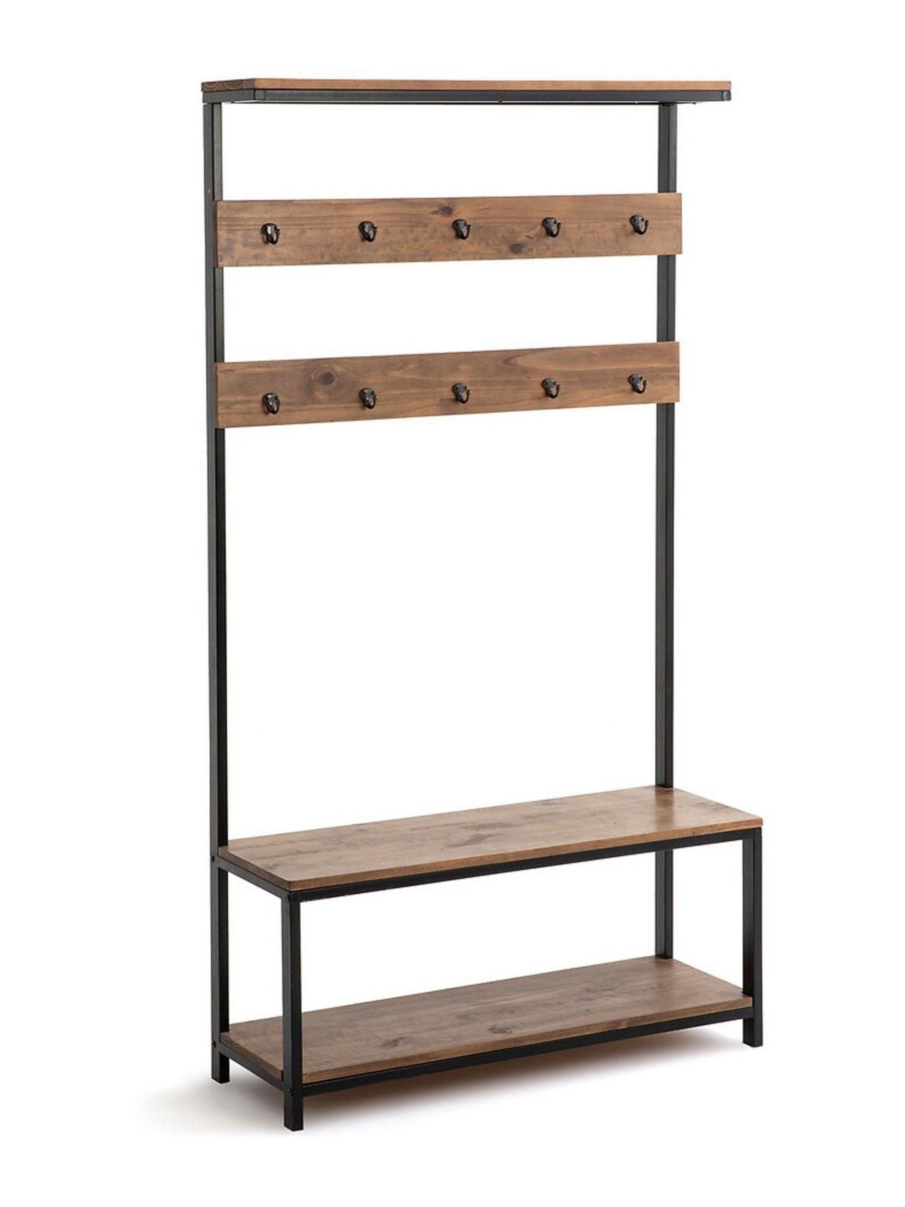 La Redoute Intérieurs Wood Metal Hiba Industrial Wood and Metal Hall Stand - Image 3 of 4
