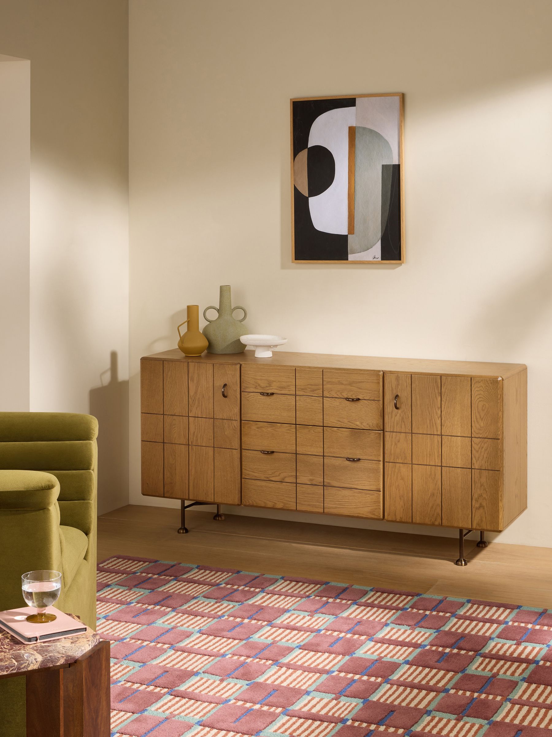Corin Large Sideboard in Oak - Image 1 of 6