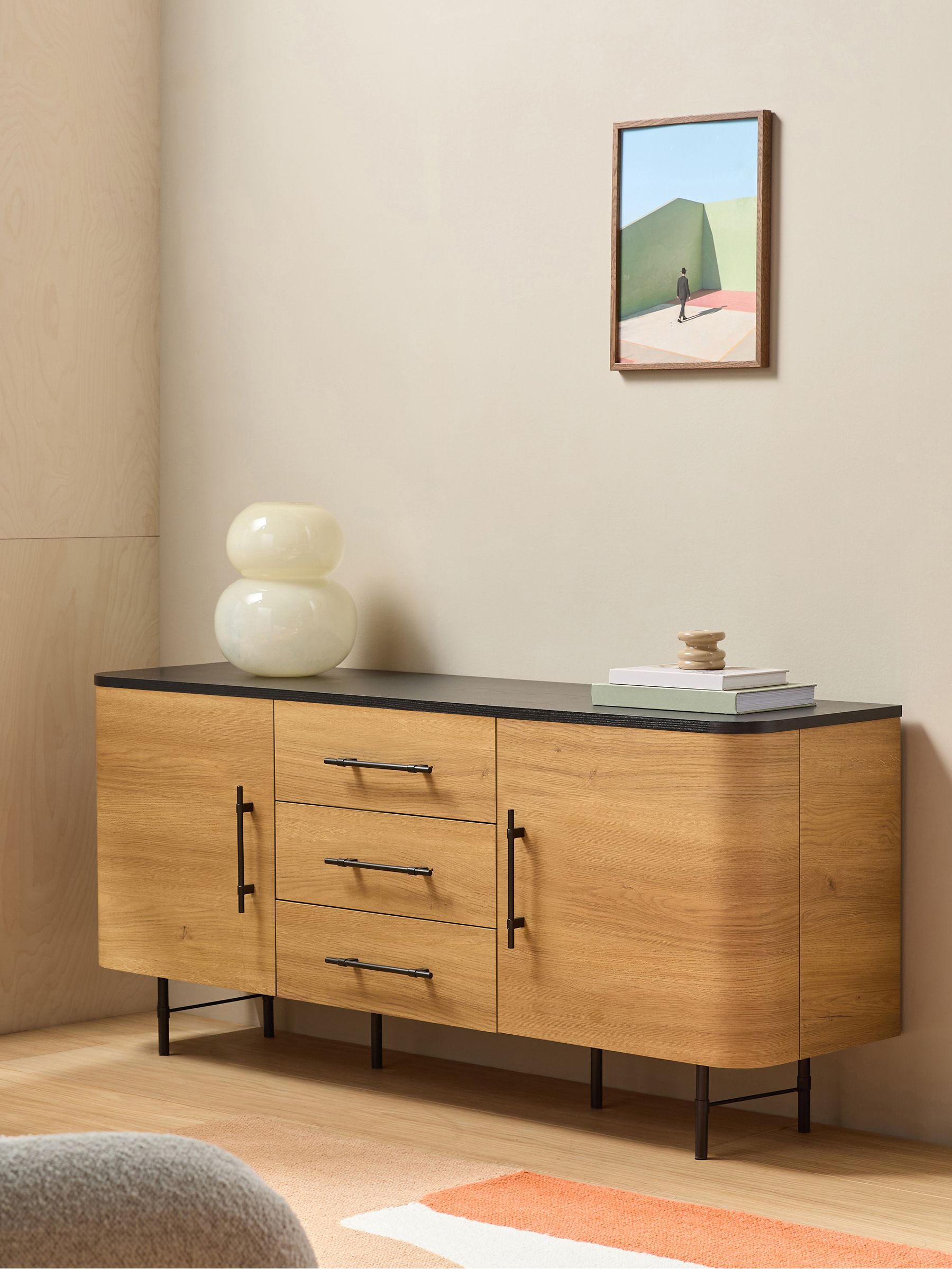 Zeke Large Sideboard in Oak Effect - Image 1 of 5