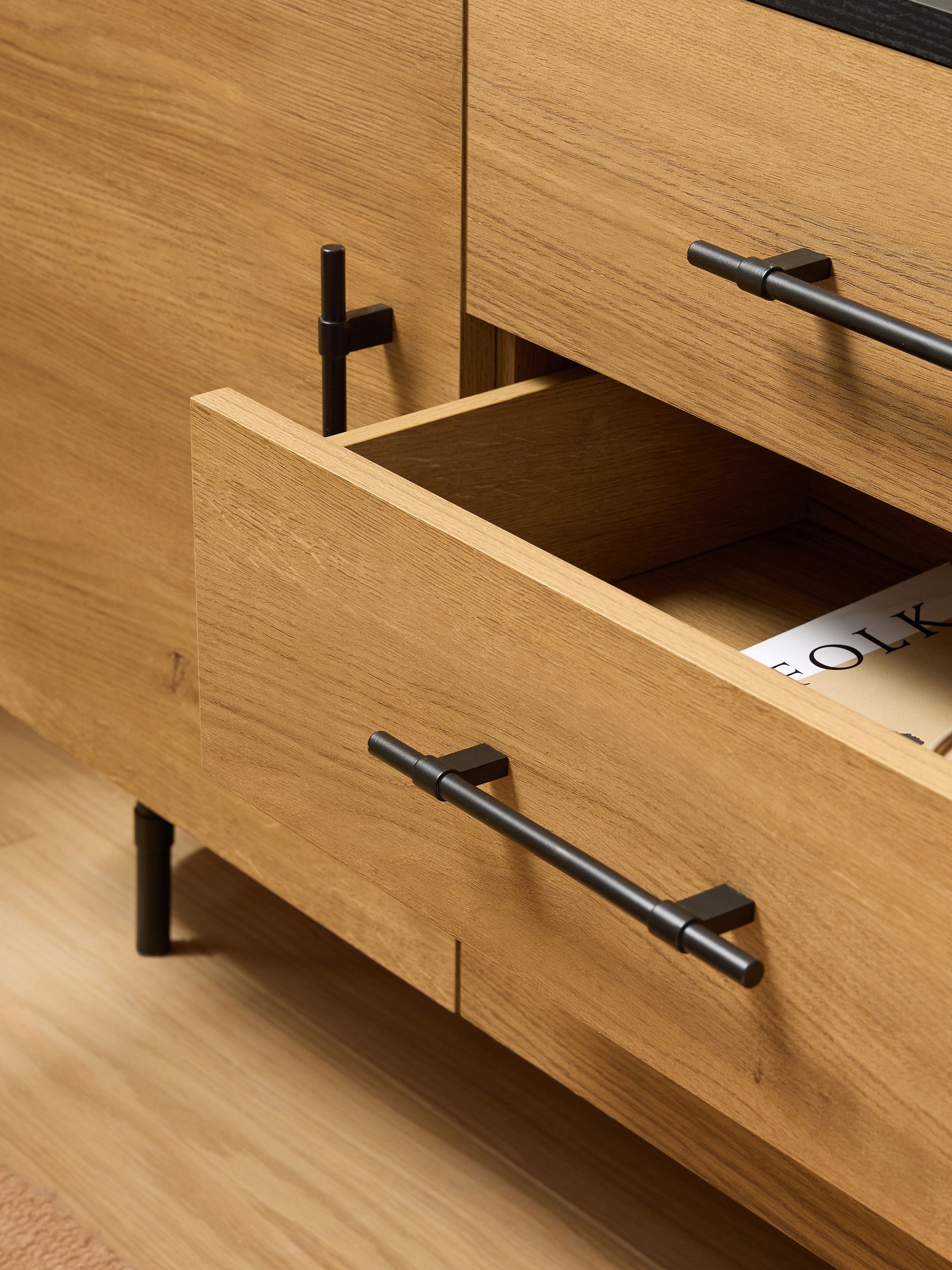 Zeke Large Sideboard in Oak Effect - Image 3 of 5