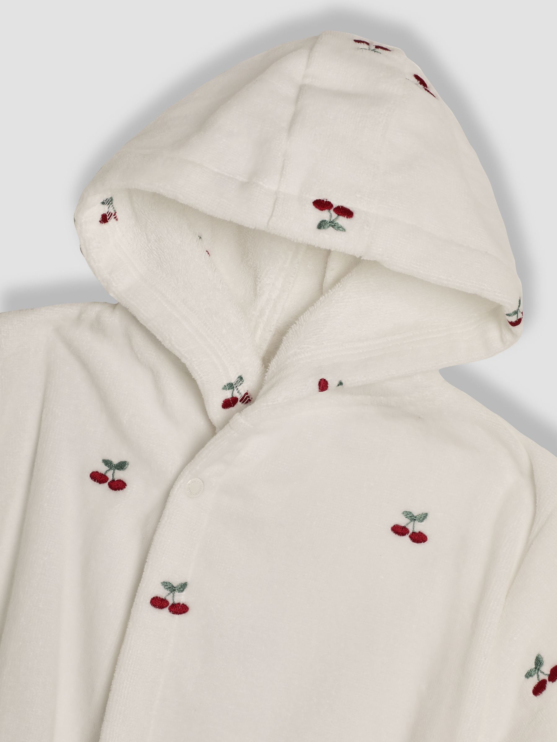 White Cherry Personalised Towelling Robe - Image 6 of 6