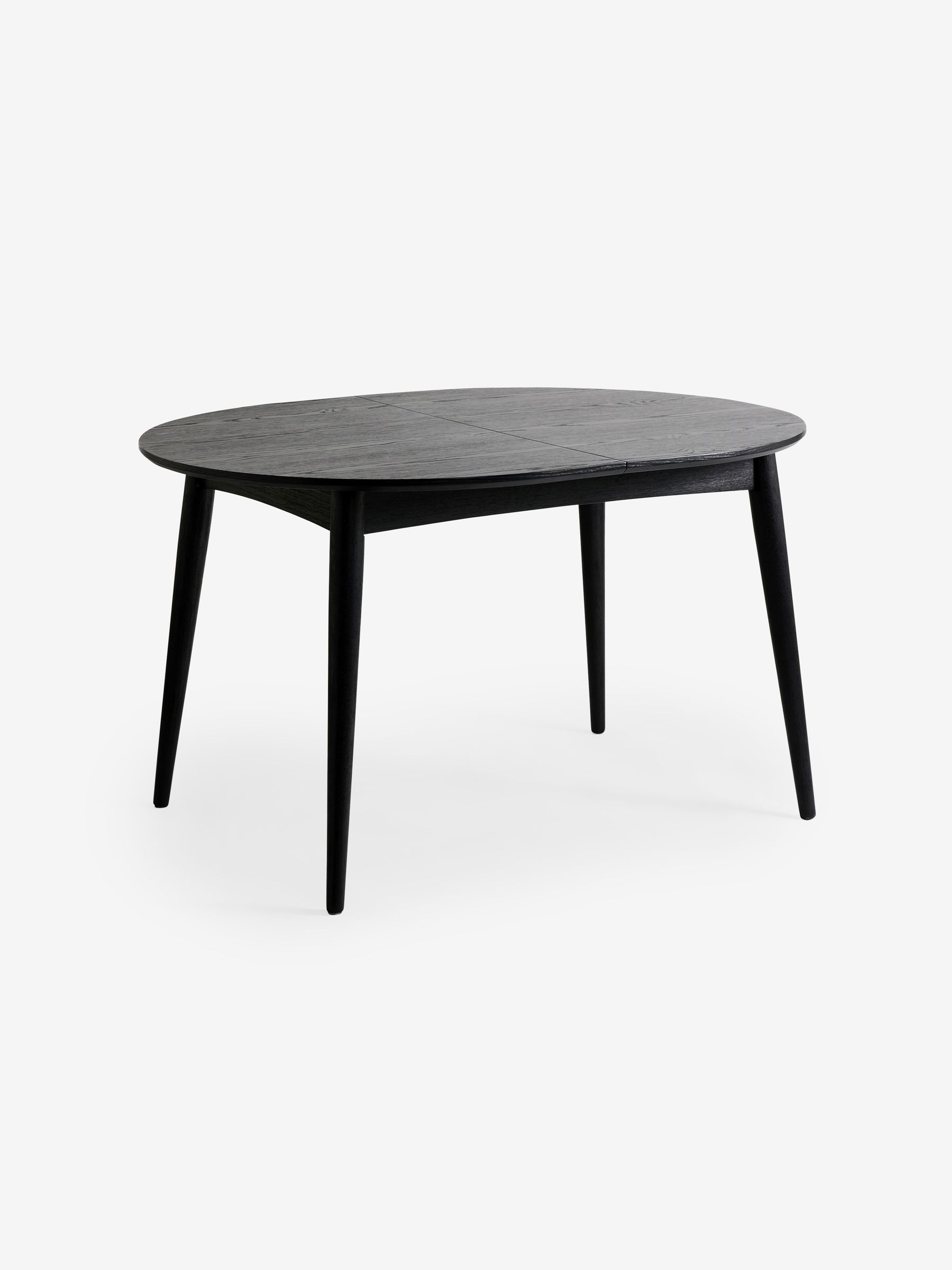 Black Stain Oak Deauville 4 to 6 Seater Oval Extending Dining Table - Image 5 of 6