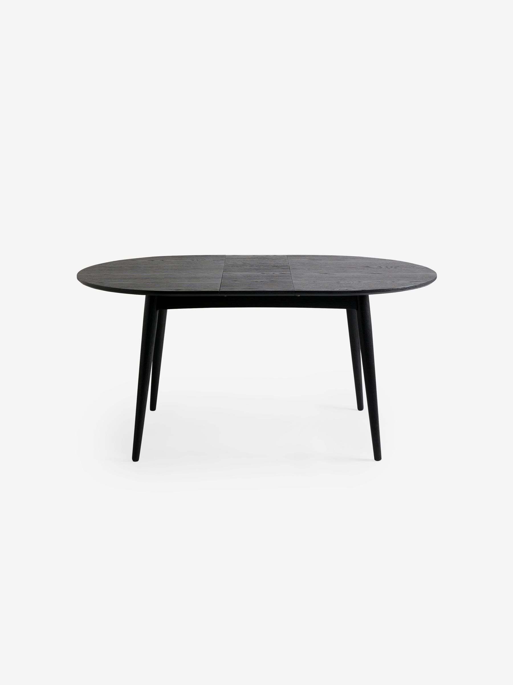 Black Stain Oak Deauville 4 to 6 Seater Oval Extending Dining Table - Image 6 of 6 Black Stain Oak Deauville 4 to 6 Seater Oval Extending Dining Table - Image 6 of 6