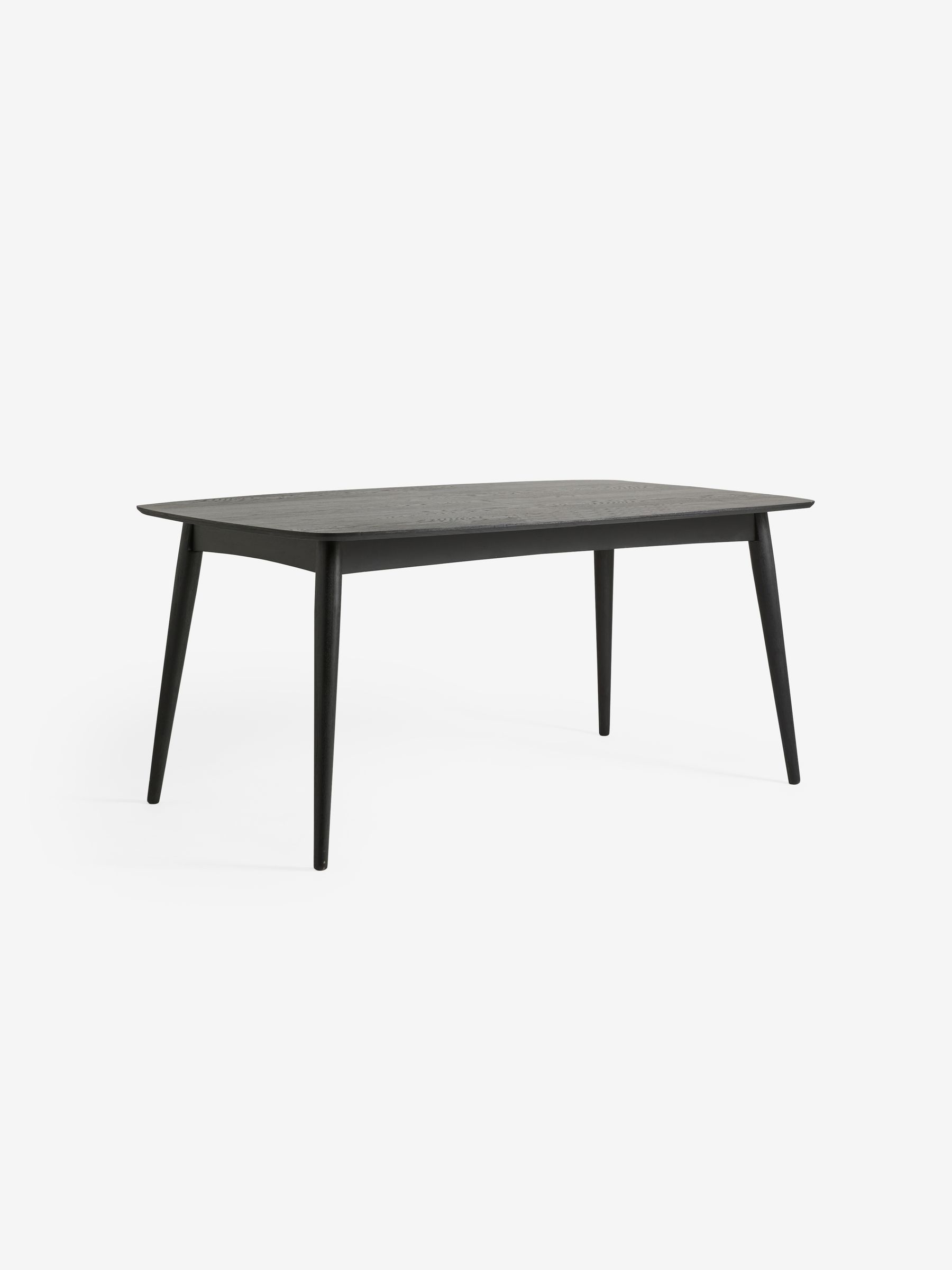 Black Stain Oak Deauville Rectangular 6 to 8 Seater Extending Dining Table - Image 6 of 7