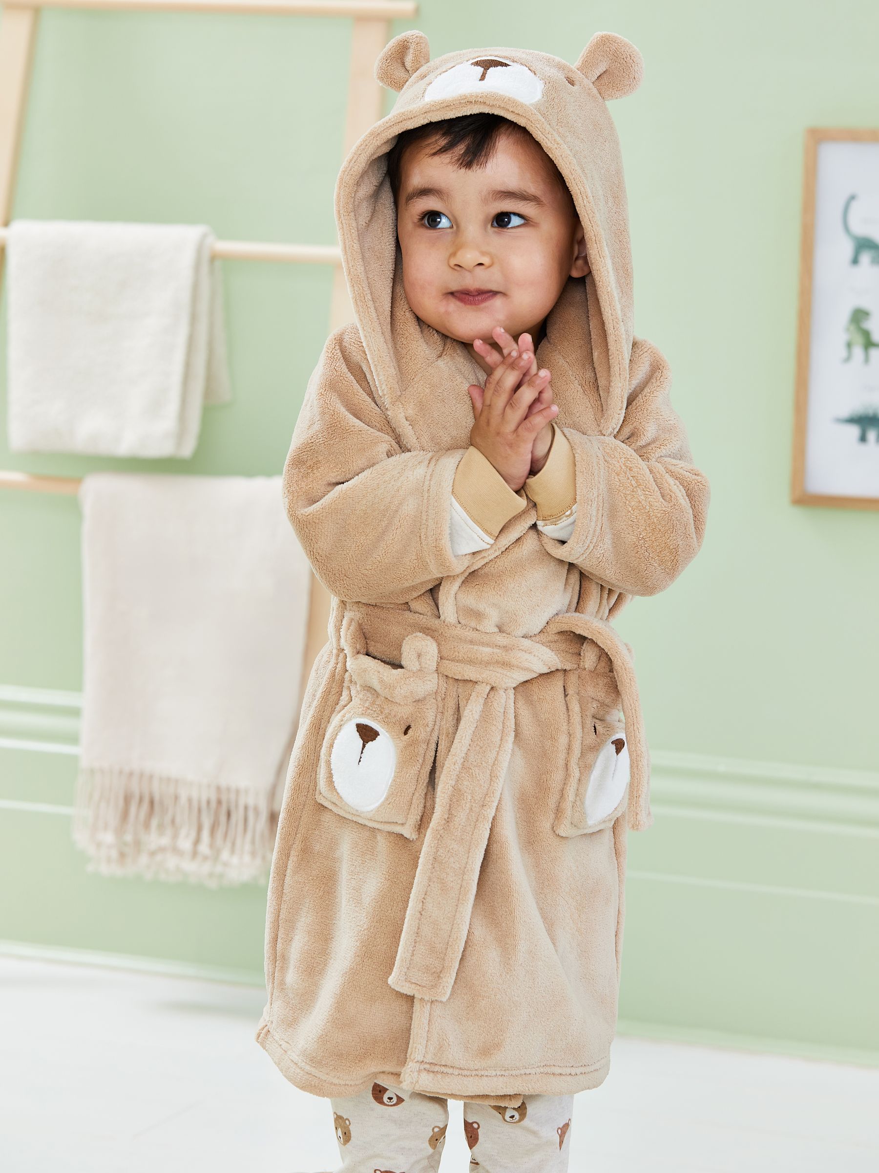 Neutral Bear Personalised Bear Dressing Gown - Image 2 of 6