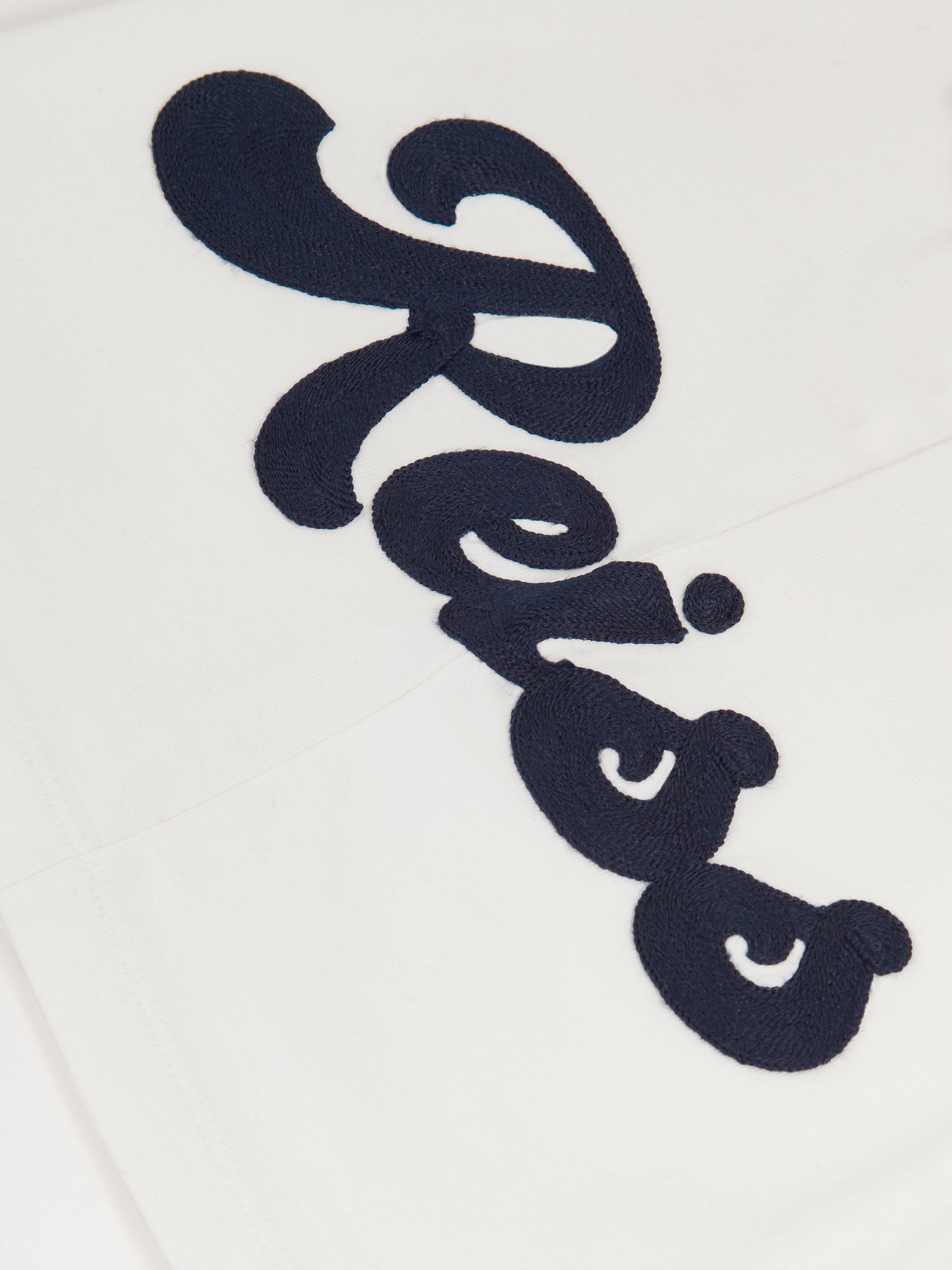 3-9 yrs Cotton Script-Logo Oversized T-Shirt in White - Image 5 of 5