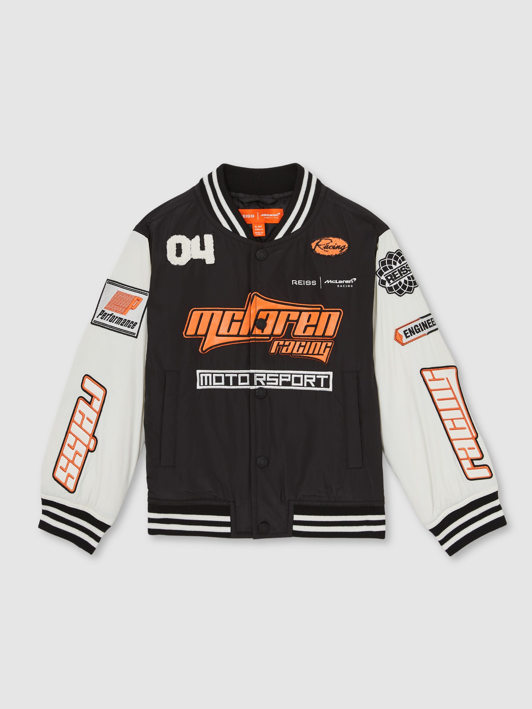 13-14 yrs McLaren F1 Team Bomber Jacket Unisex Fit in Black/Off White - Image 1 of 9