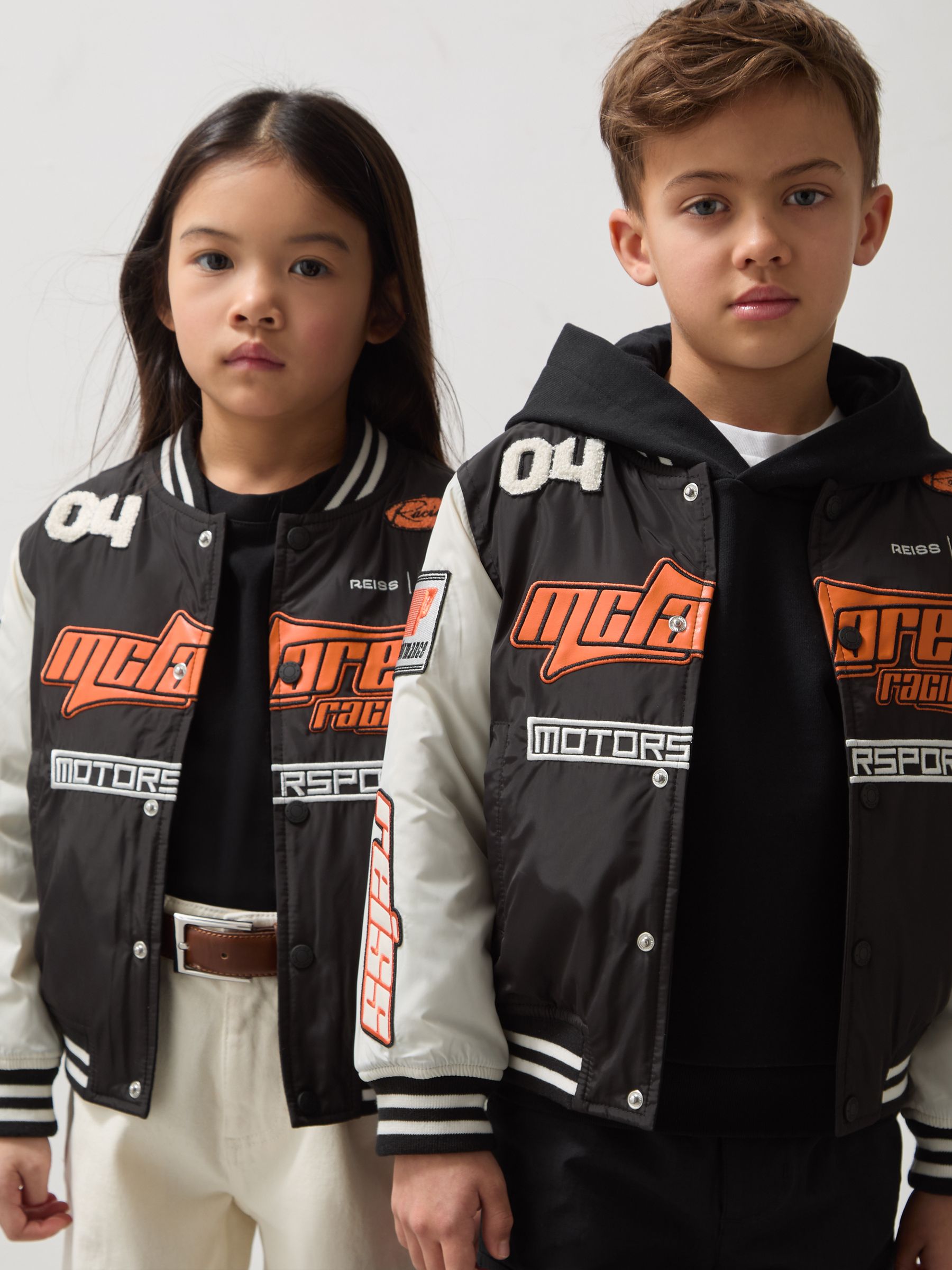 13-14 yrs McLaren F1 Team Bomber Jacket Unisex Fit in Black/Off White - Image 2 of 9