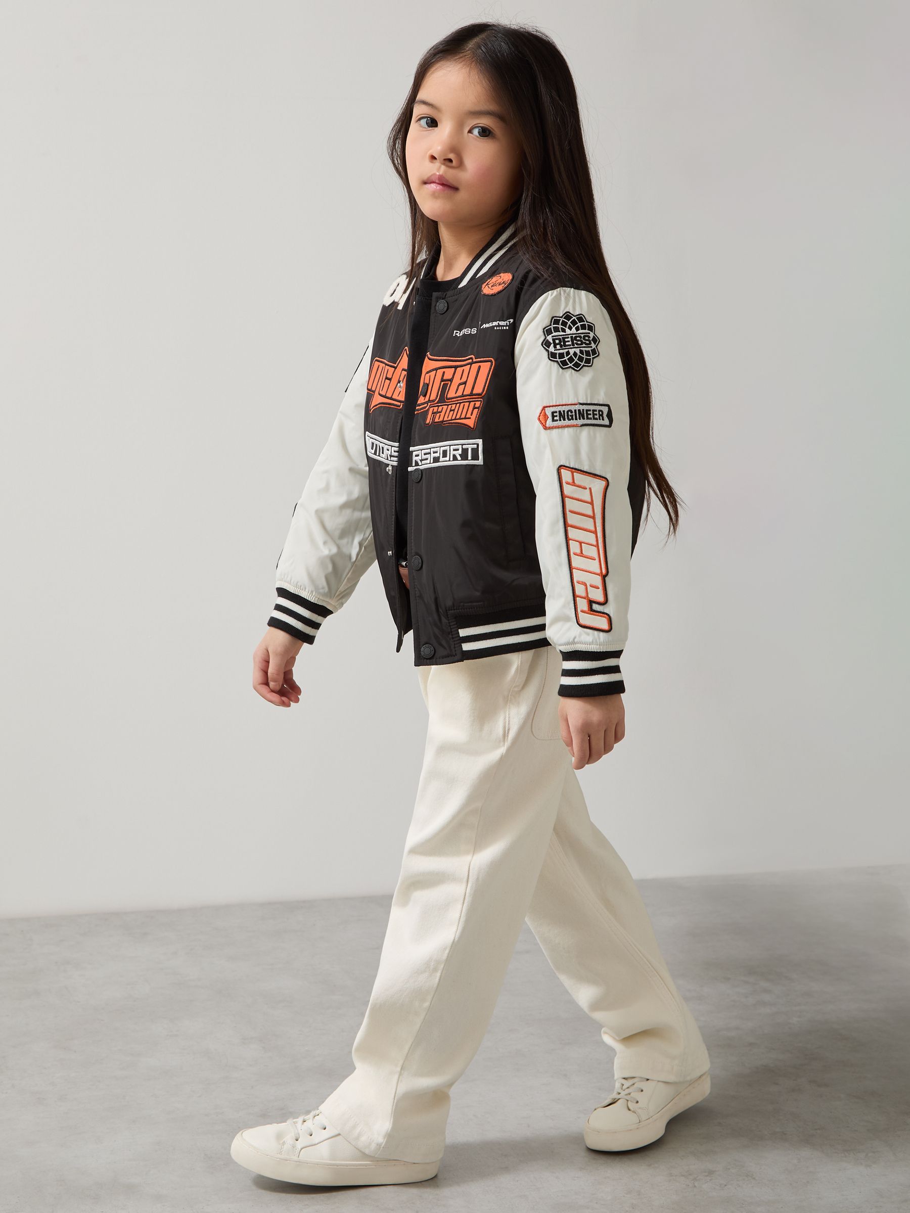 13-14 yrs McLaren F1 Team Bomber Jacket Unisex Fit in Black/Off White - Image 4 of 9