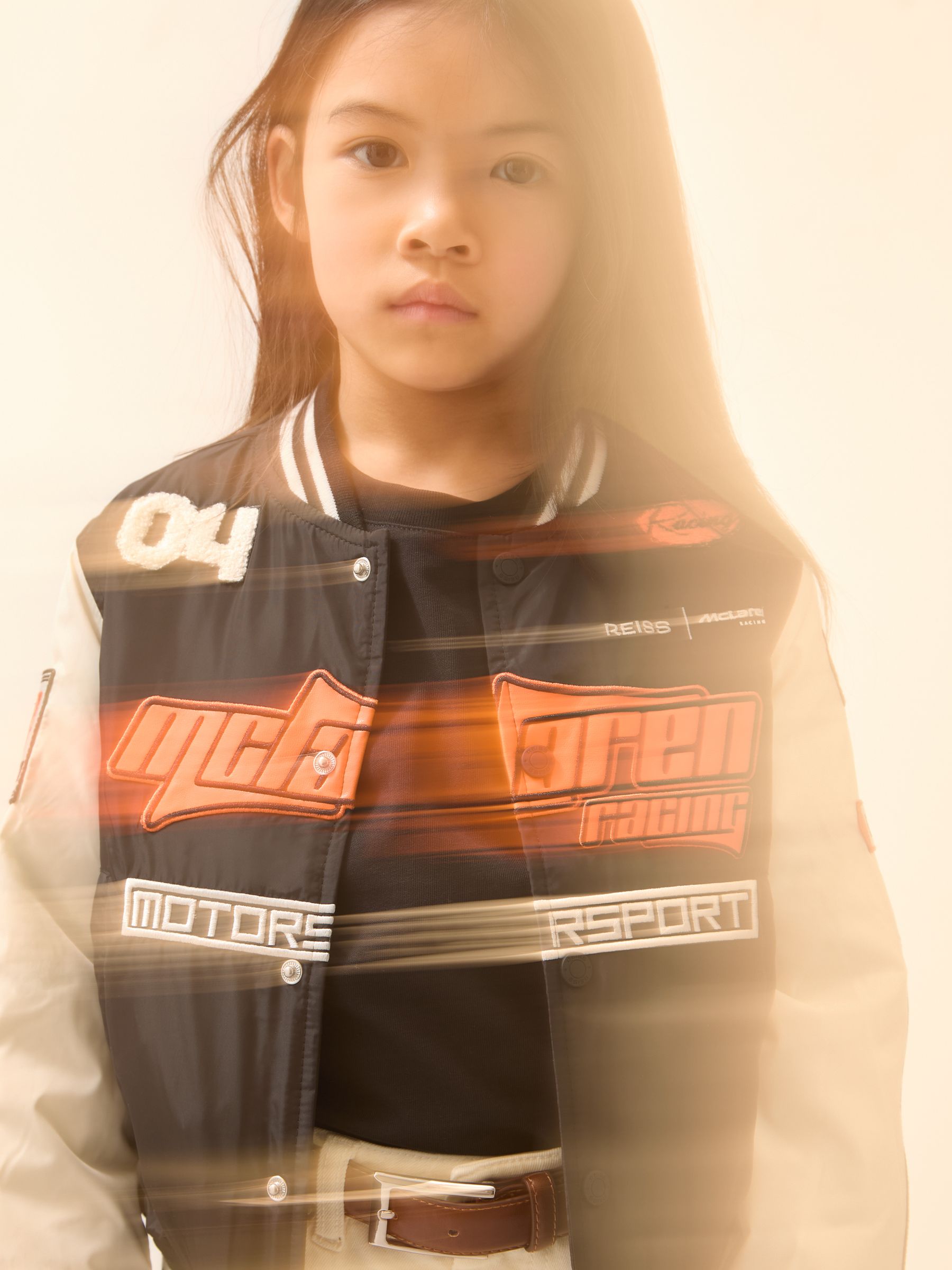 13-14 yrs McLaren F1 Team Bomber Jacket Unisex Fit in Black/Off White - Image 7 of 9