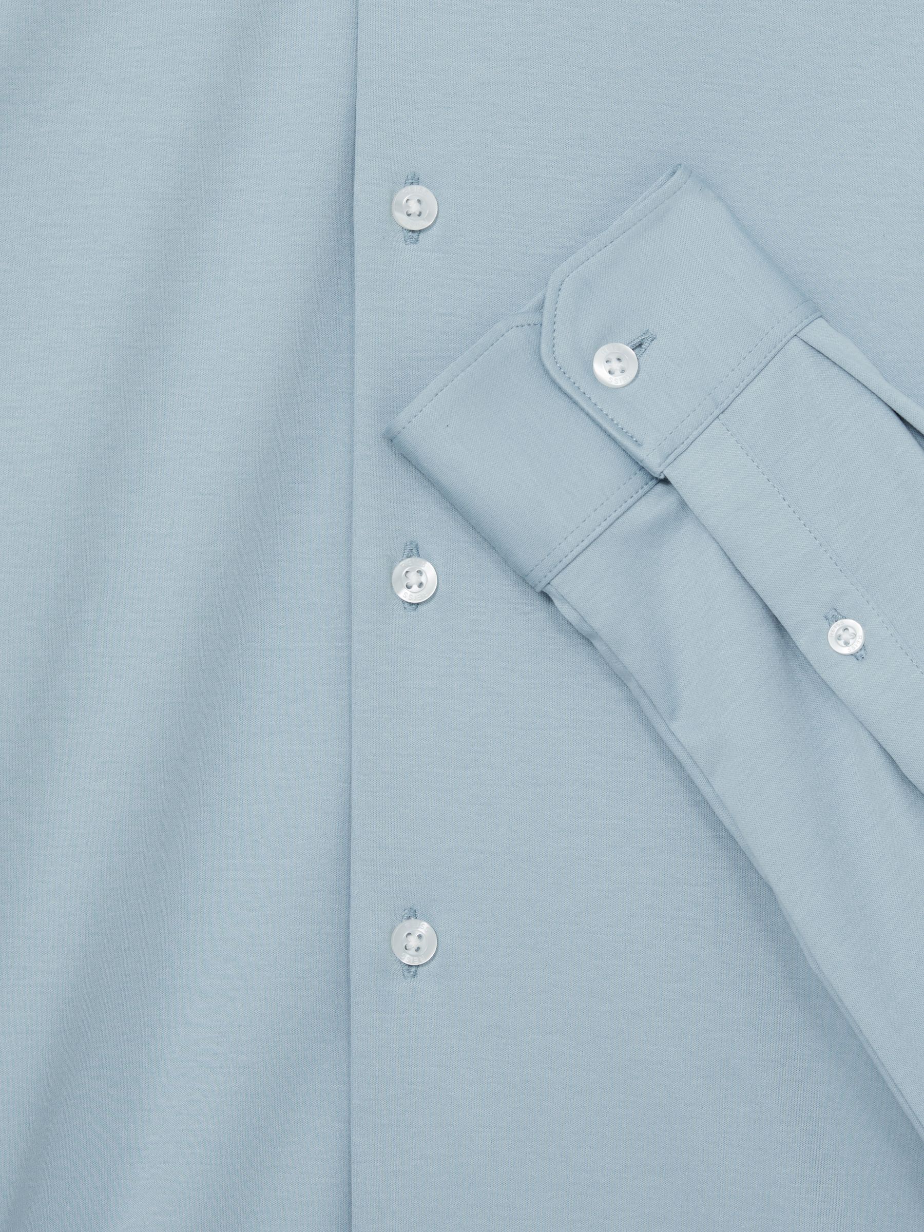 Cotton-Jersey Button-Through Shirt in Soft Blue - Image 6 of 6