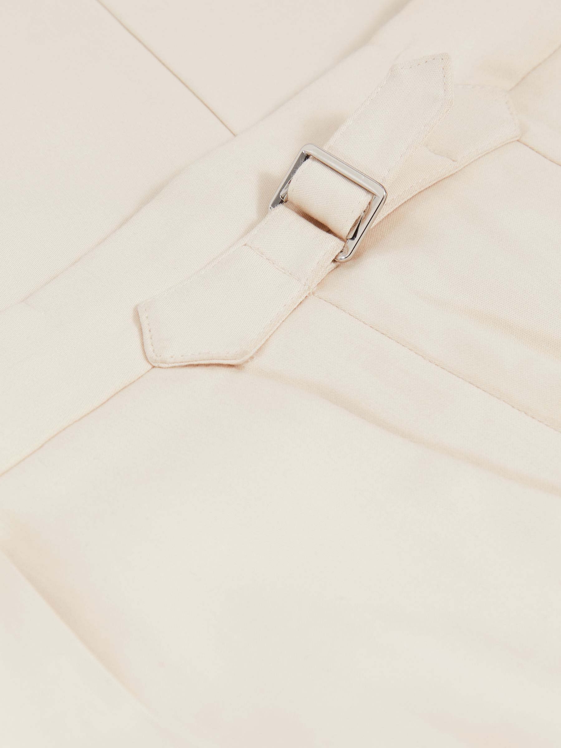 Cotton-Blend Tapered Trousers in Stone - Image 6 of 6