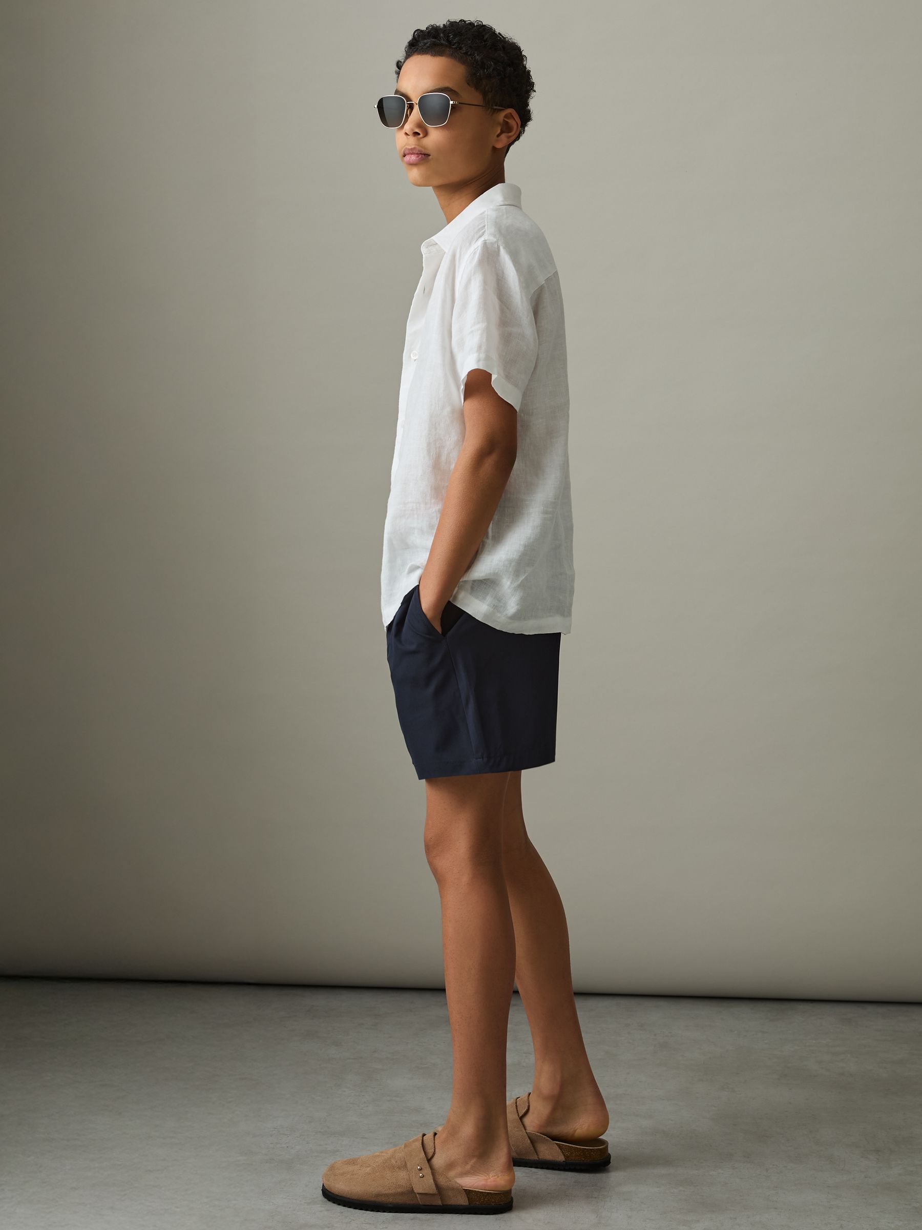 13-14 yrs Drawstring Swim Shorts in Navy - Image 2 of 4