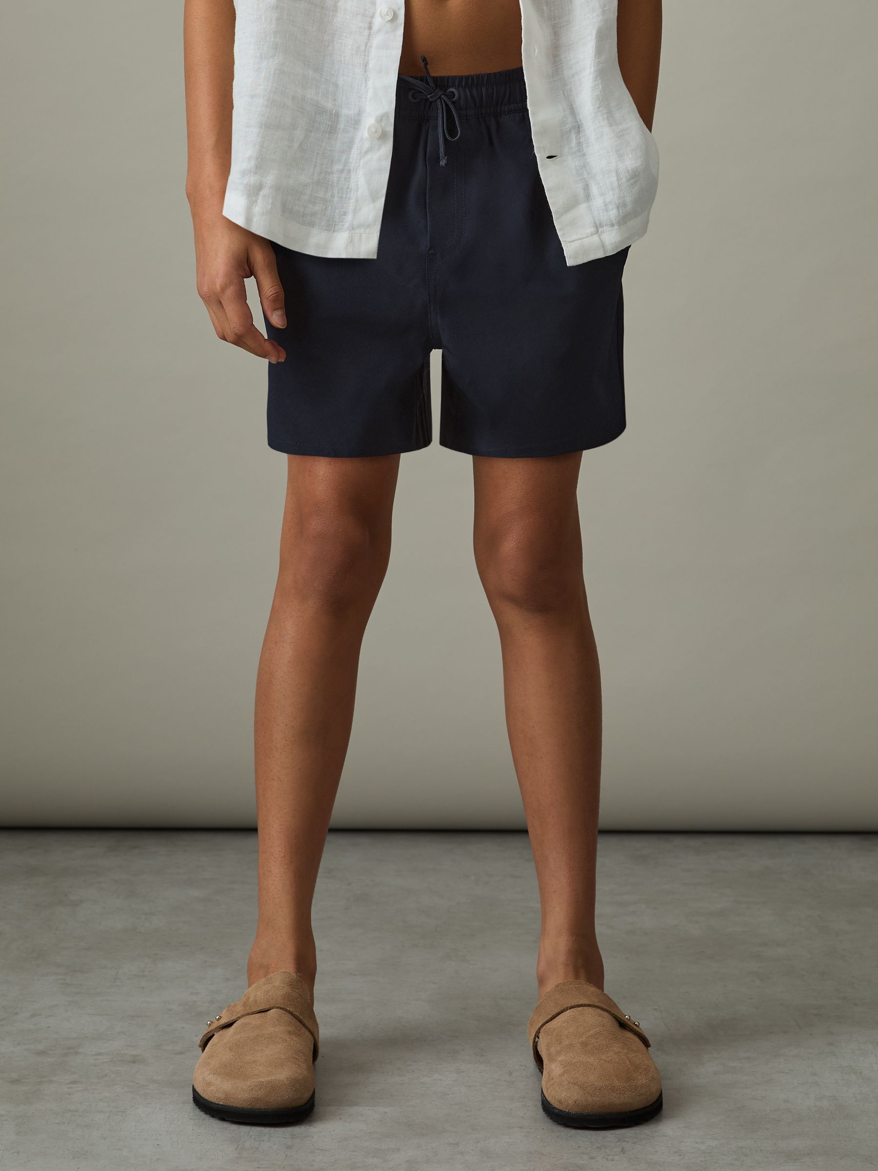 13-14 yrs Drawstring Swim Shorts in Navy - Image 3 of 4