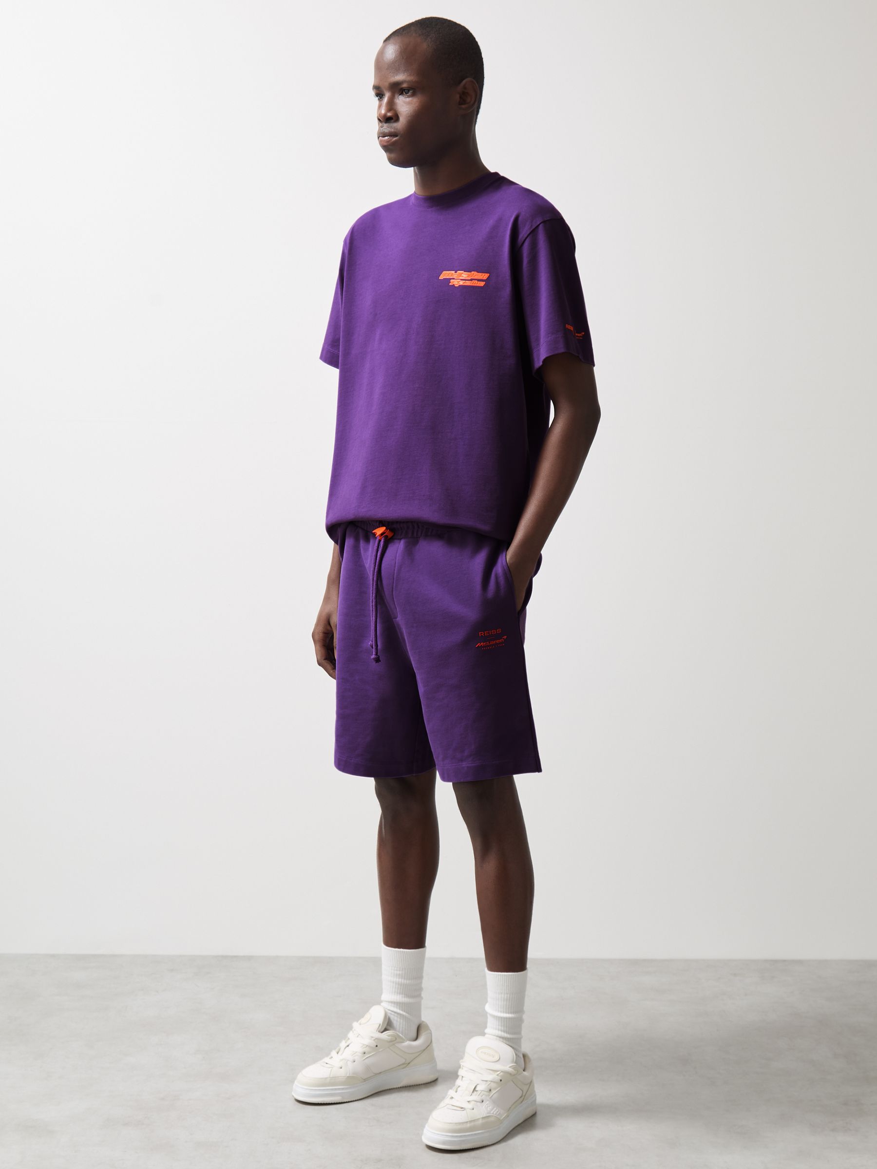 McLaren F1 Team Oversize Unisex Fit Logo T-Shirt in Purple - image 5