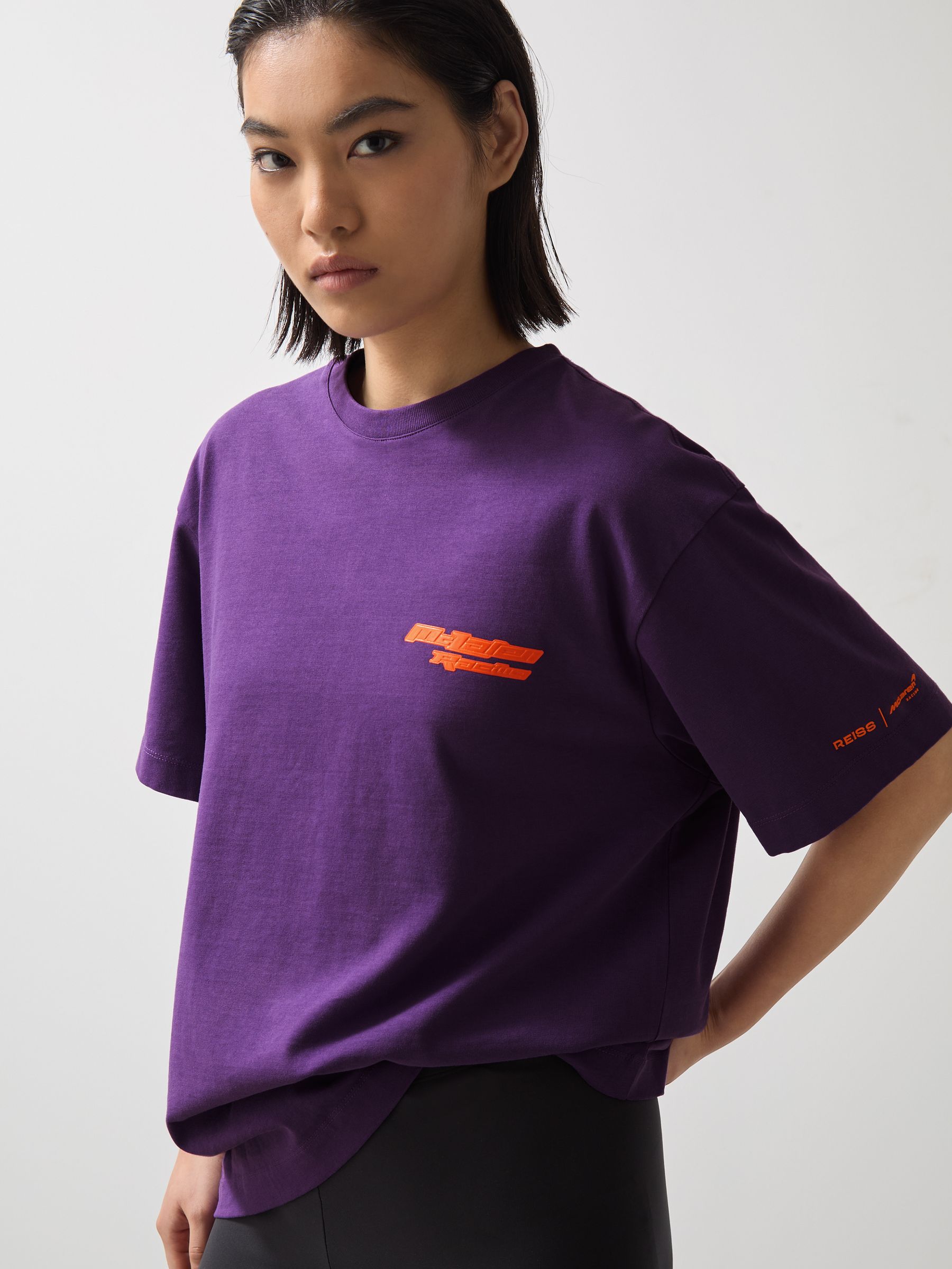 McLaren F1 Team Oversize Logo T-Shirt Unisex Fit in Purple - Image 5 of 9