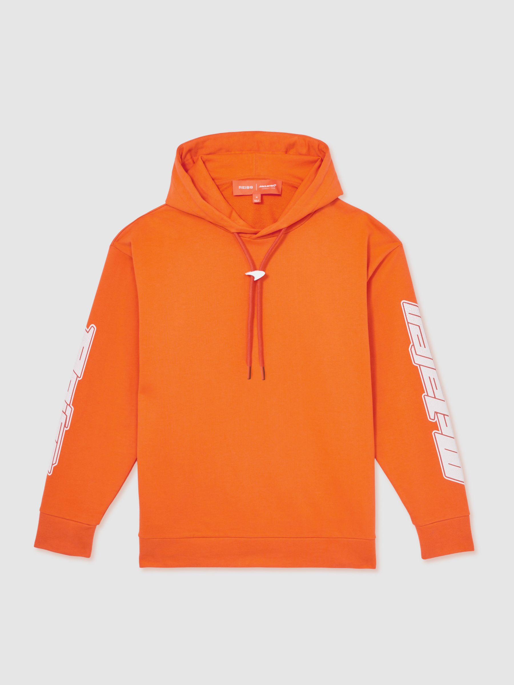 McLaren F1 Team Oversize Toggle Hoodie Unisex Fit in Papaya Orange - Image 1 of 7