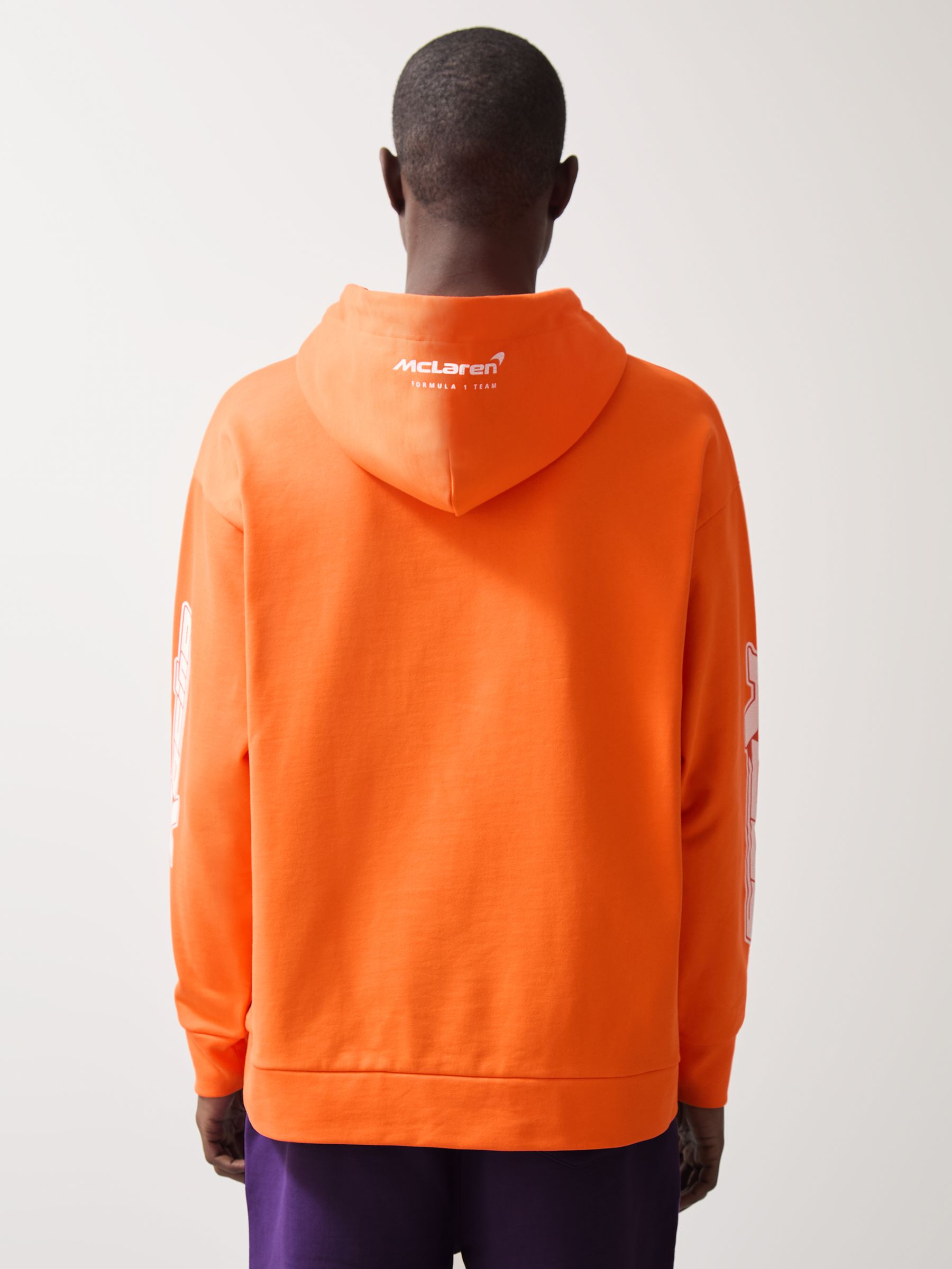 McLaren F1 Team Oversize Toggle Hoodie Unisex Fit in Papaya Orange - Image 3 of 7