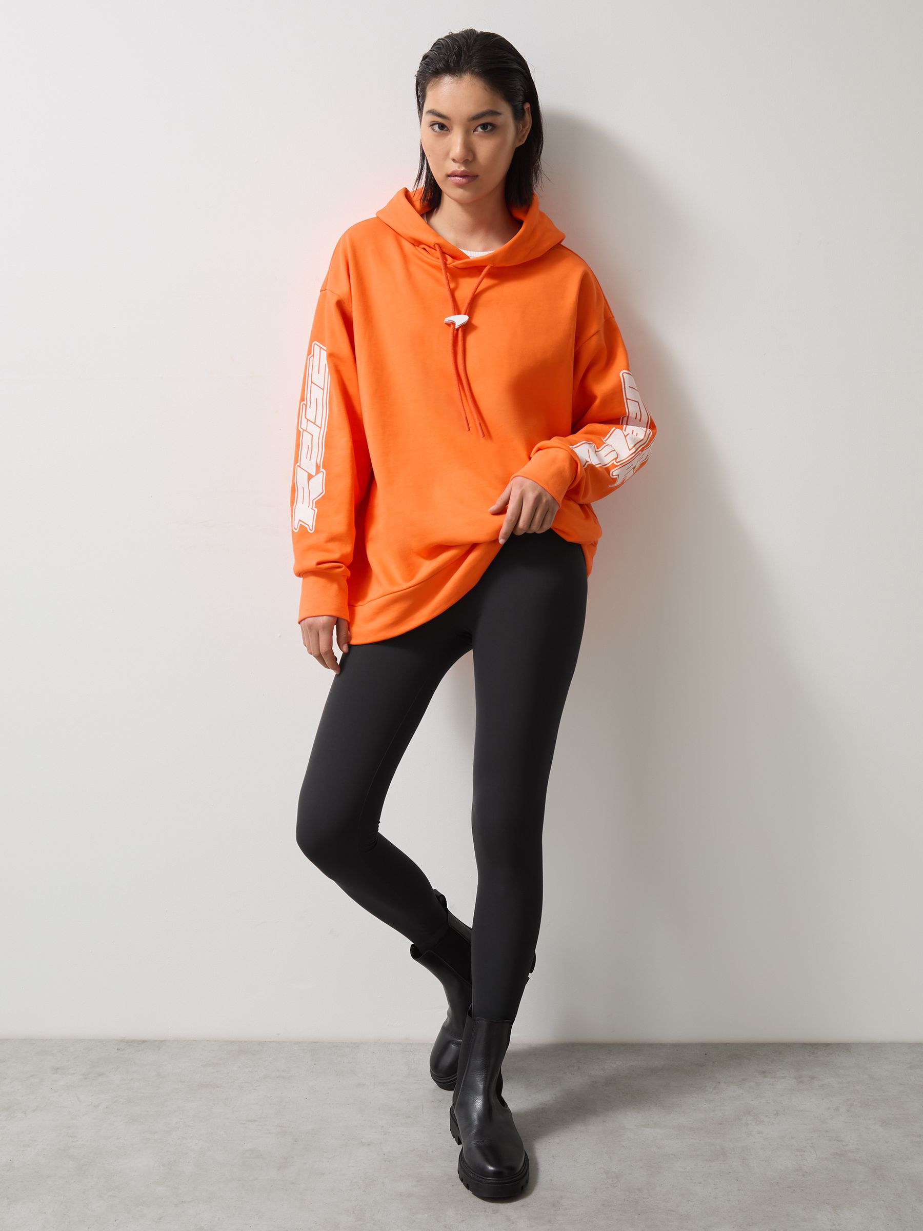 McLaren F1 Team Oversize Toggle Hoodie Unisex Fit in Papaya Orange - Image 4 of 7