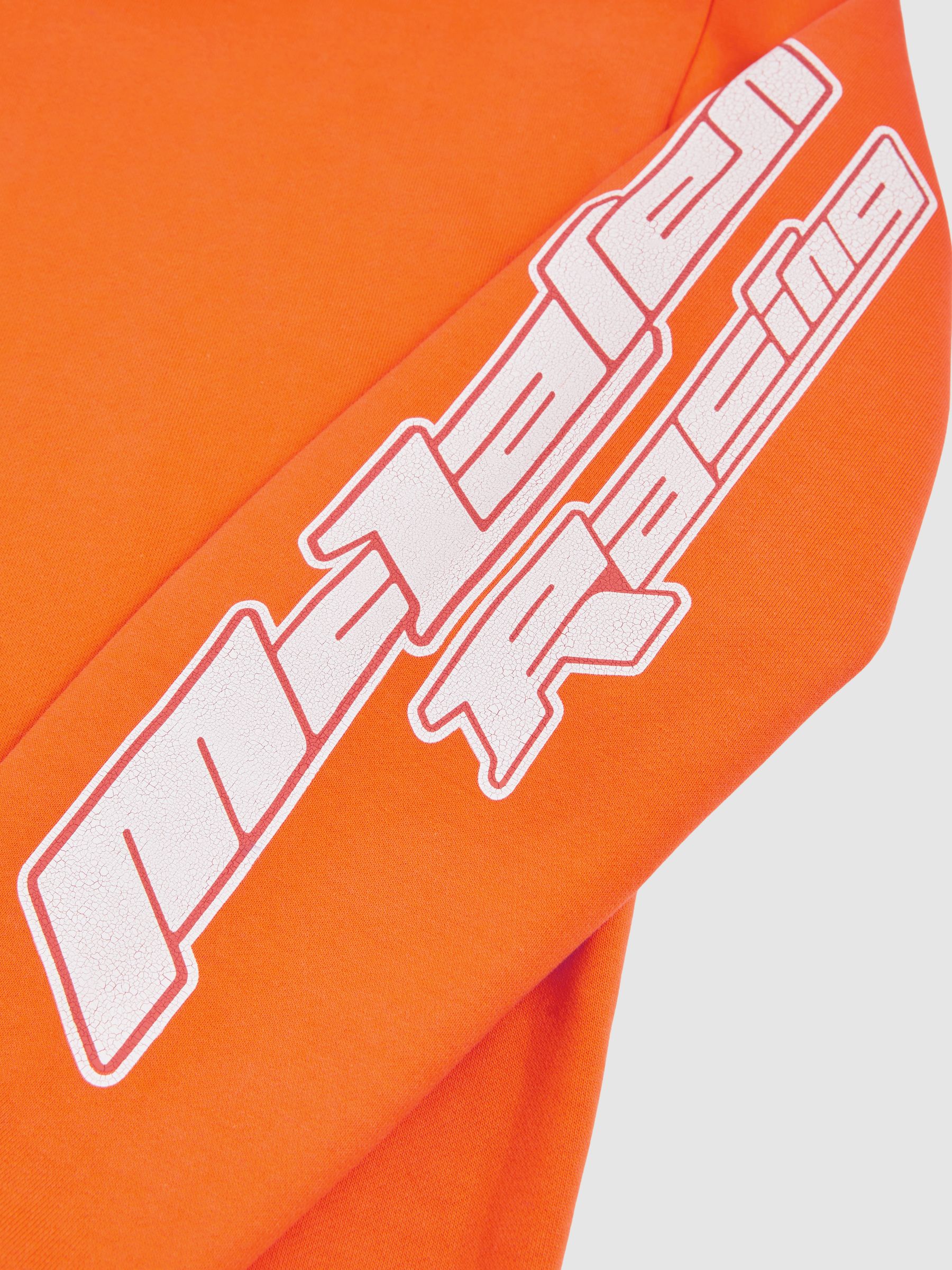 McLaren F1 Team Oversize Toggle Hoodie Unisex Fit in Papaya Orange - Image 7 of 7
