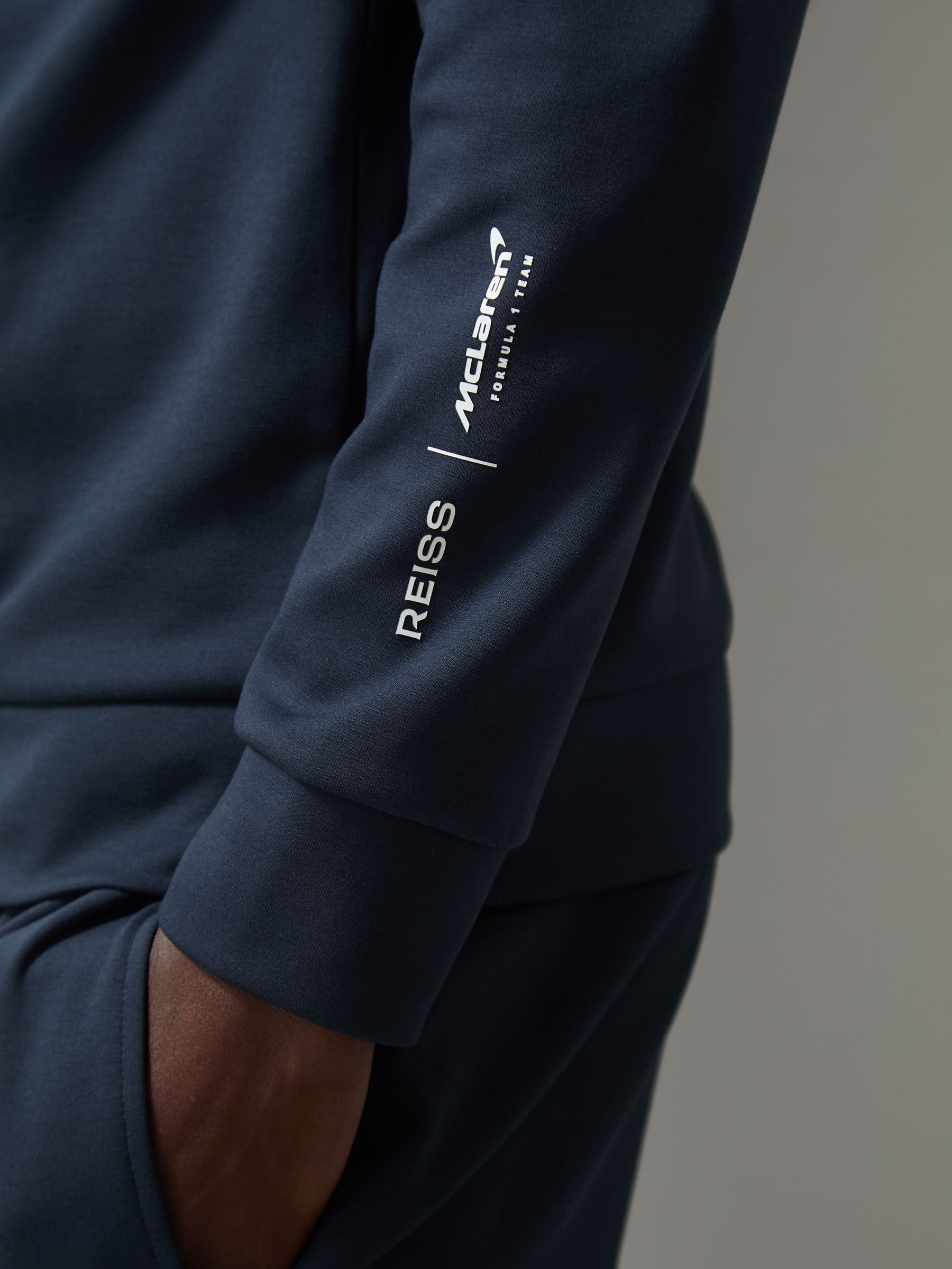 McLaren F1 Team Interlock Hoodie in Airforce Blue - Image 4 of 8
