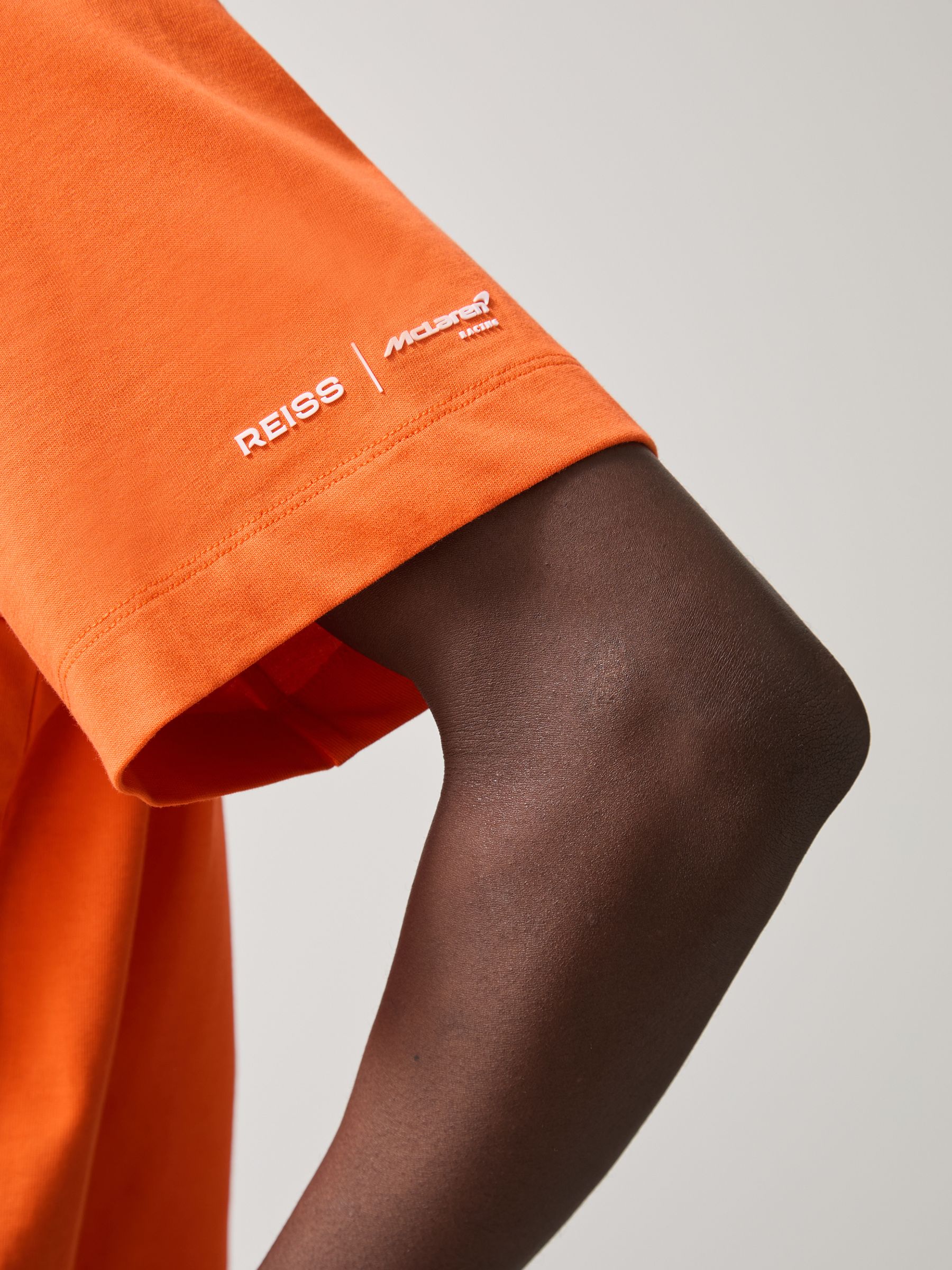 McLaren F1 Team Oversize Logo T-Shirt Unisex Fit in Papaya Orange - Image 4 of 9