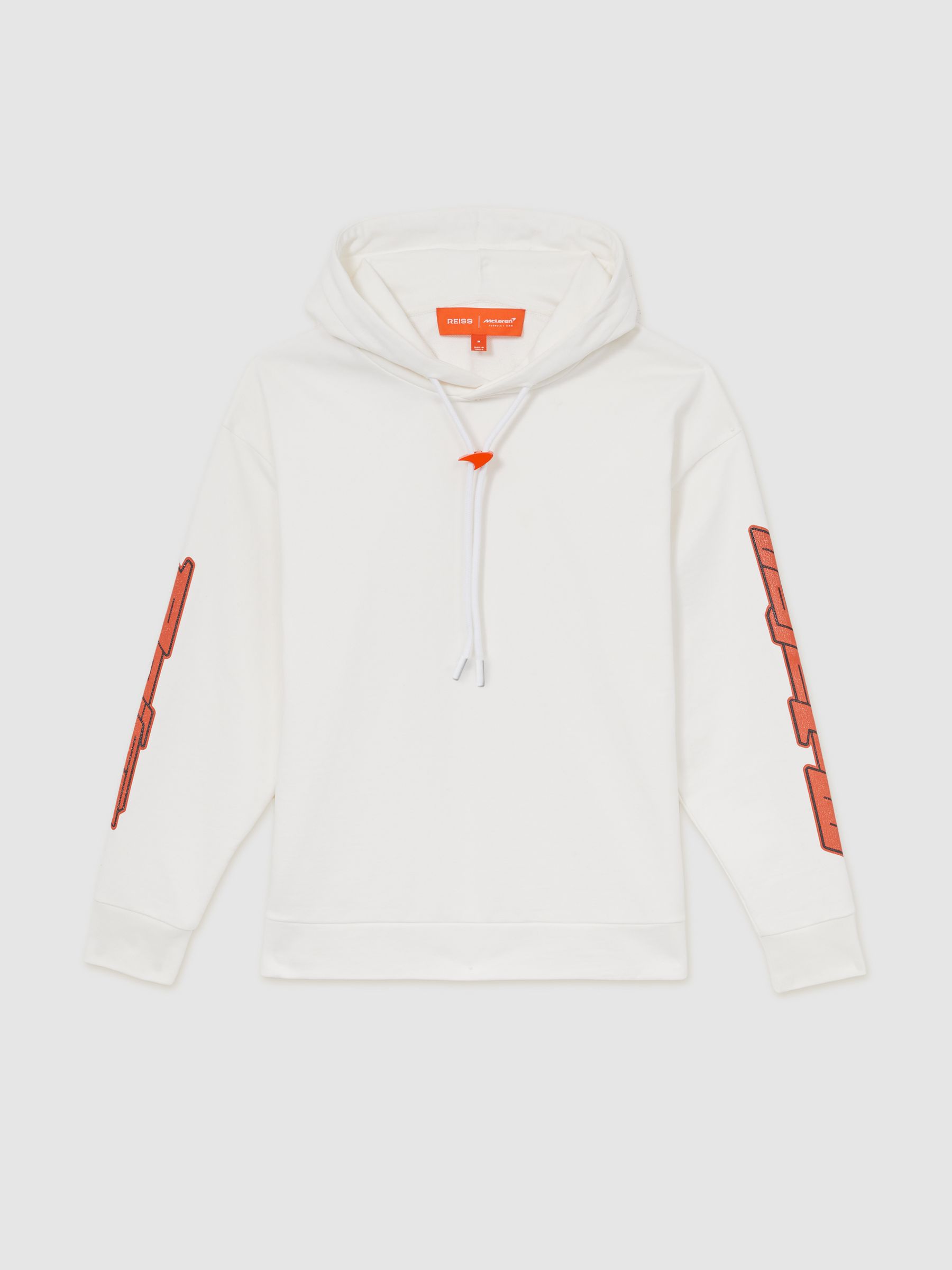 McLaren F1 Team Oversize Toggle Hoodie Unisex Fit in White - Image 2 of 10
