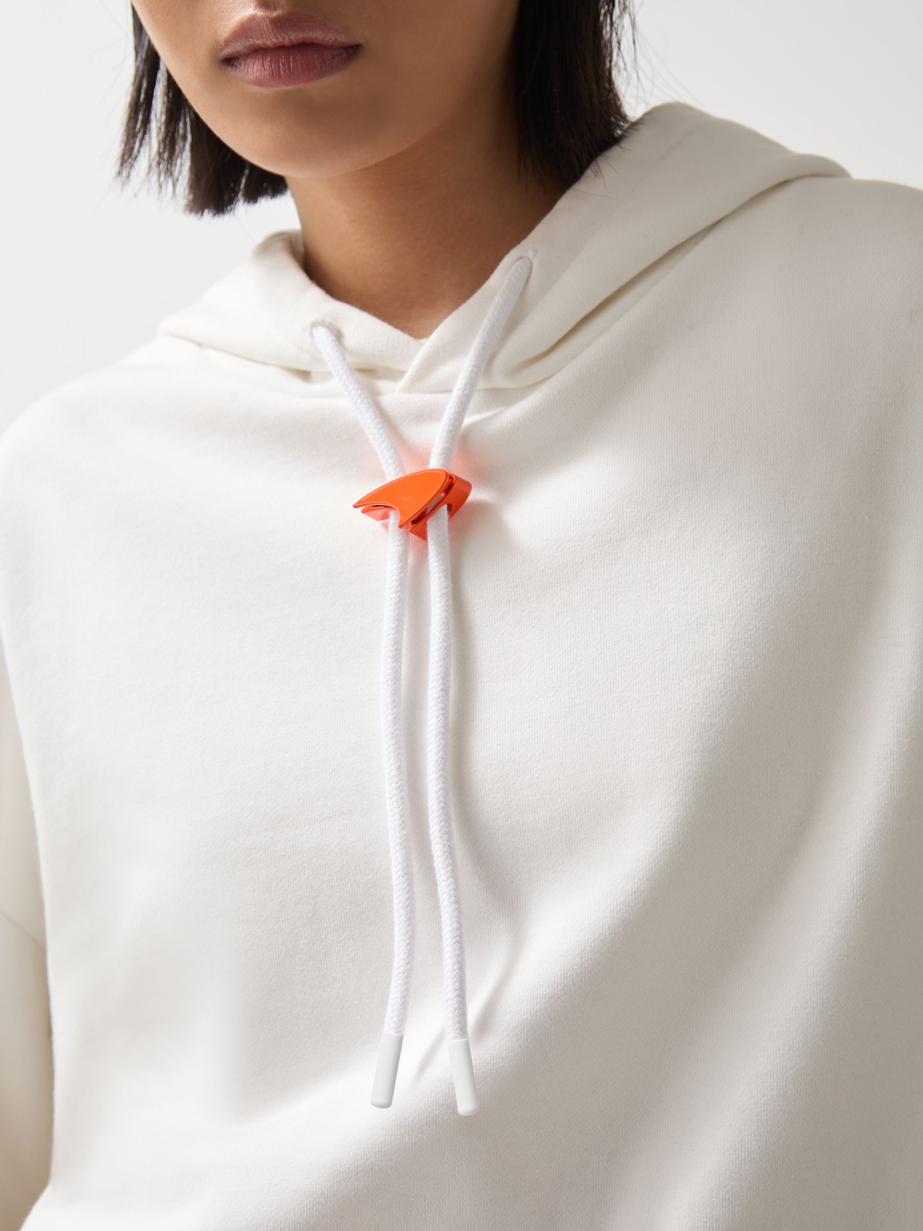 McLaren F1 Team Oversize Toggle Hoodie Unisex Fit in White - Image 4 of 10