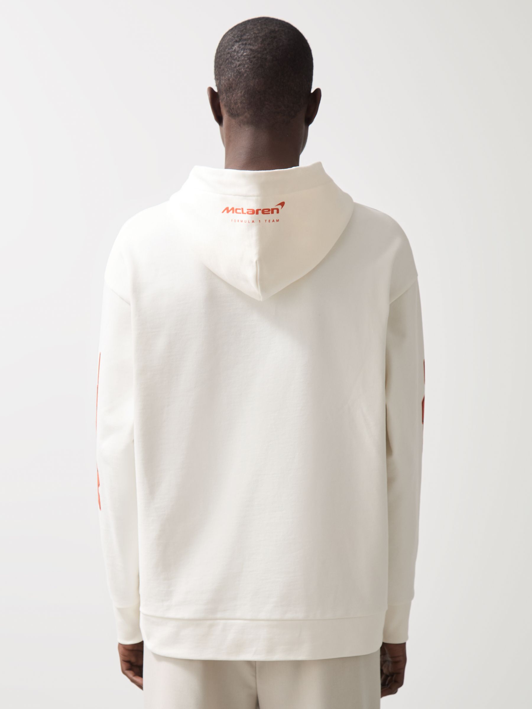 McLaren F1 Team Oversize Toggle Hoodie Unisex Fit in White - Image 7 of 10