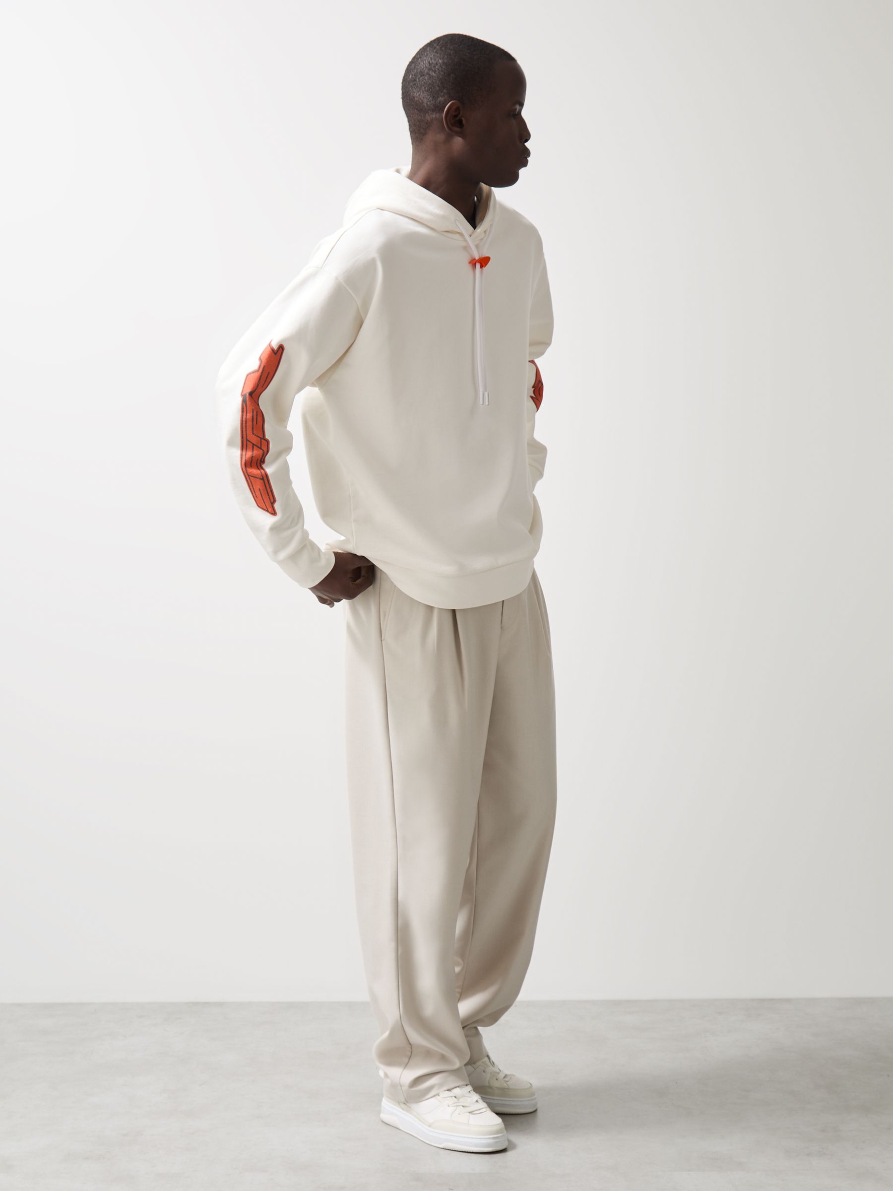 McLaren F1 Team Oversize Toggle Hoodie Unisex Fit in White - Image 8 of 10