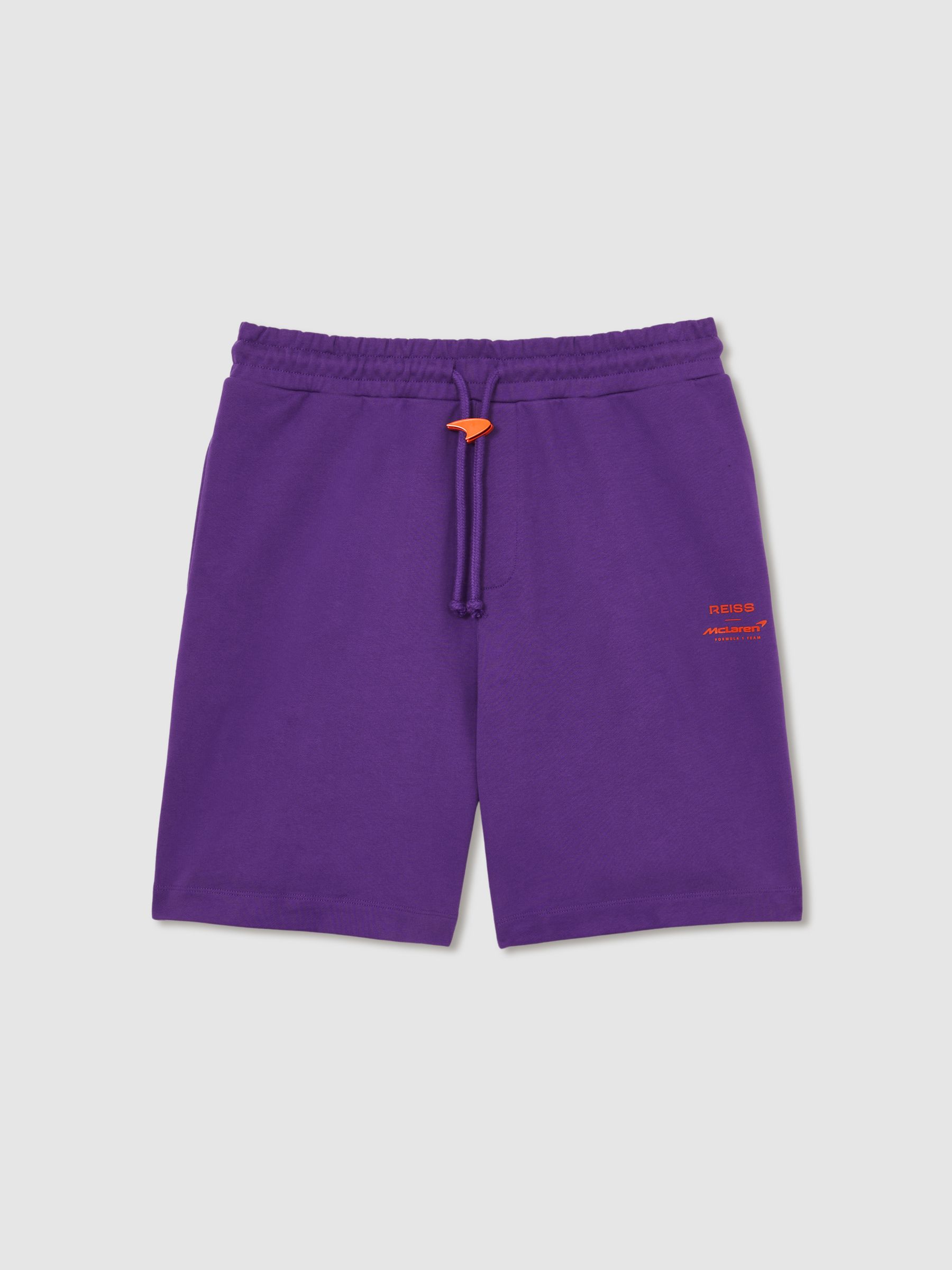 Reiss McLaren F1 Team Drawstring Shorts In Purple REISS reiss-mclaren-f1-team-drawstring-shorts-in-purple-reiss