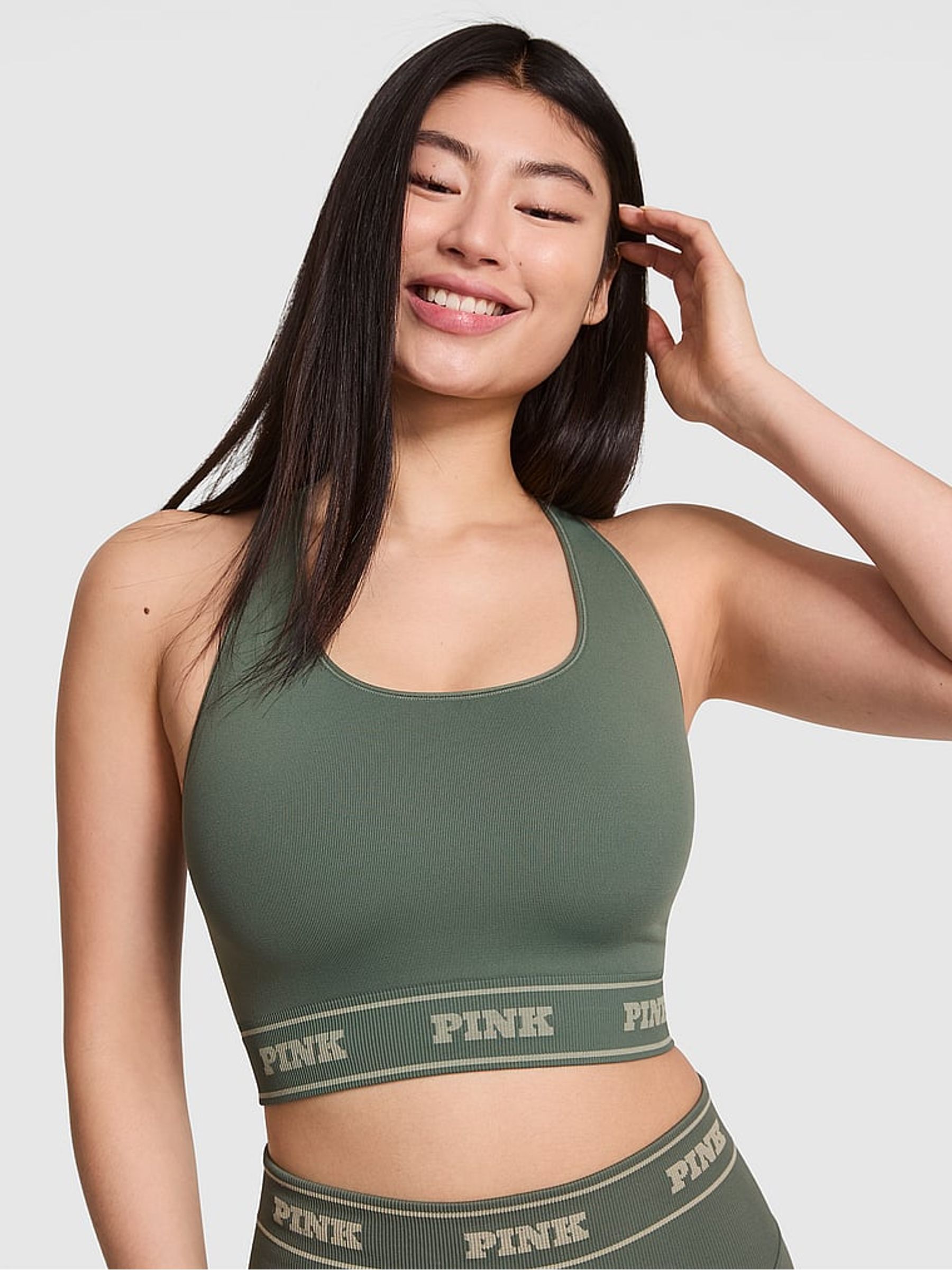 Faded Sage Green Reversible Sports Bra - Image 1 of 2
