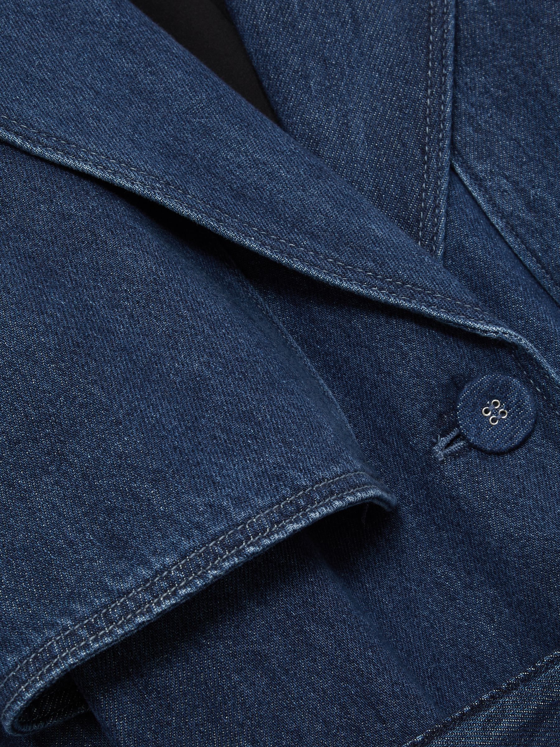 Paige Denim Trench Coat in Blue - Image 7 of 7