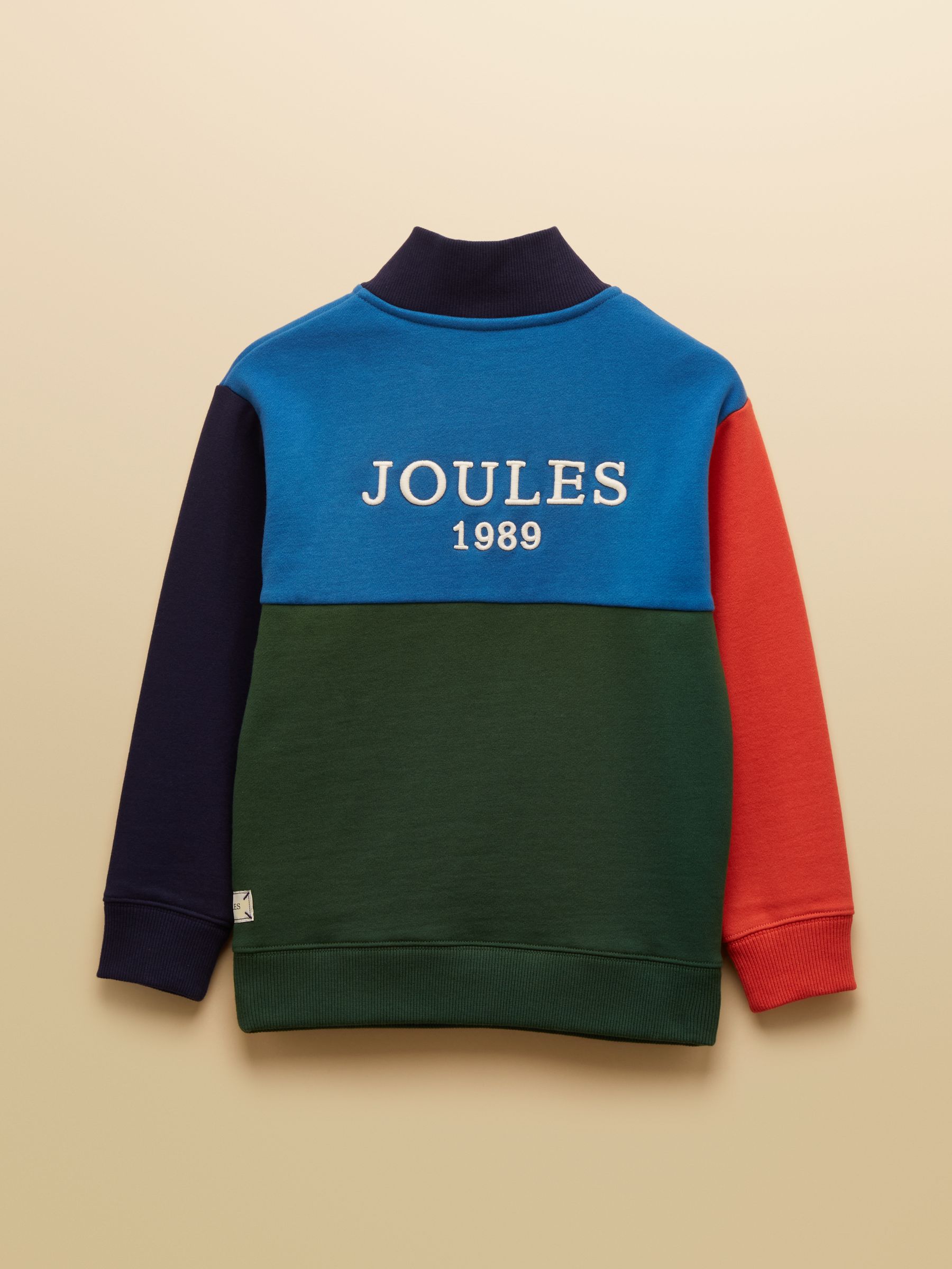 Boys' Elliot Multi Colourblock Quarter Zip Sweatshirt - Image 2 of 4
