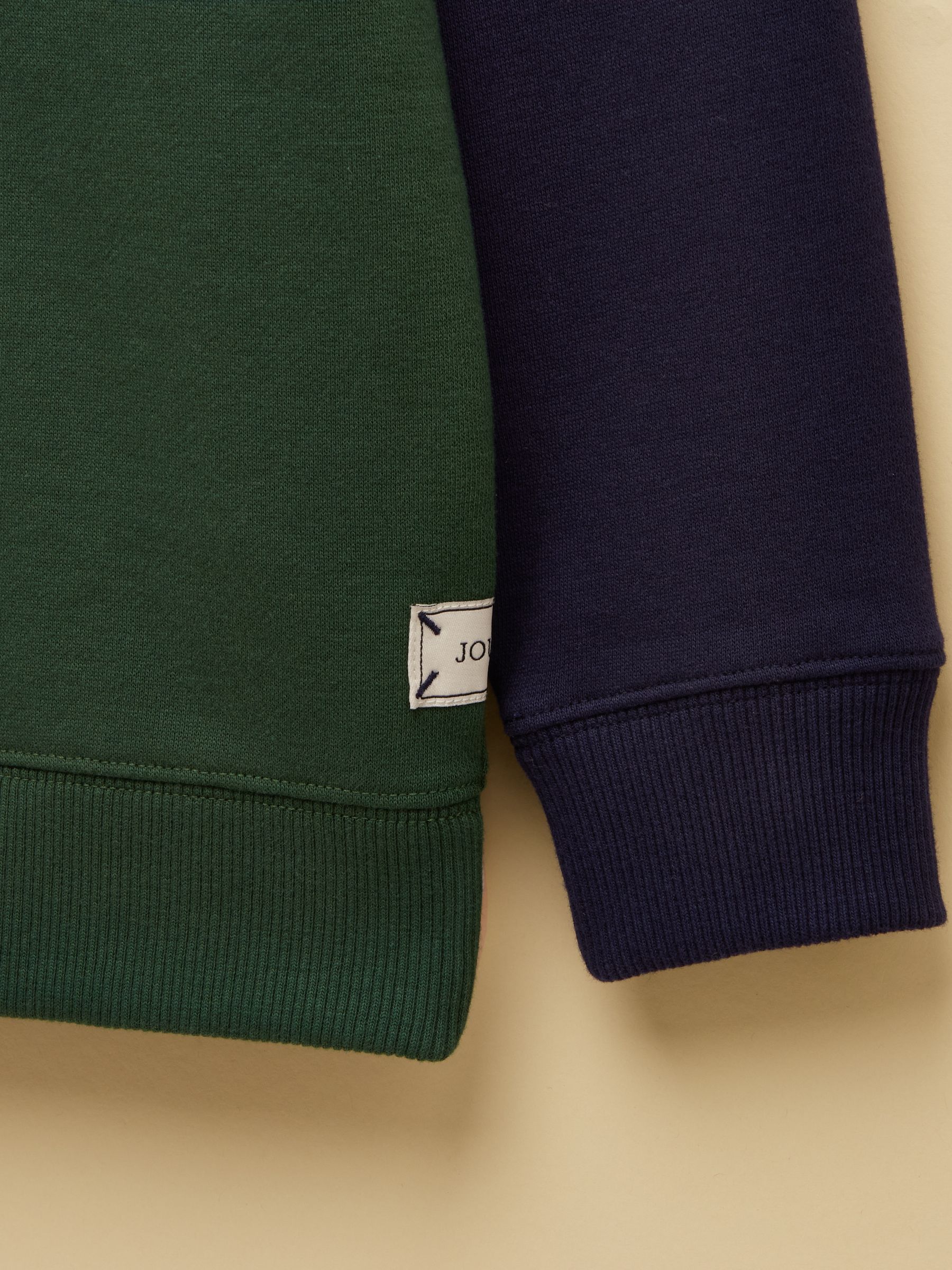 Boys' Elliot Multi Colourblock Quarter Zip Sweatshirt - Image 3 of 4