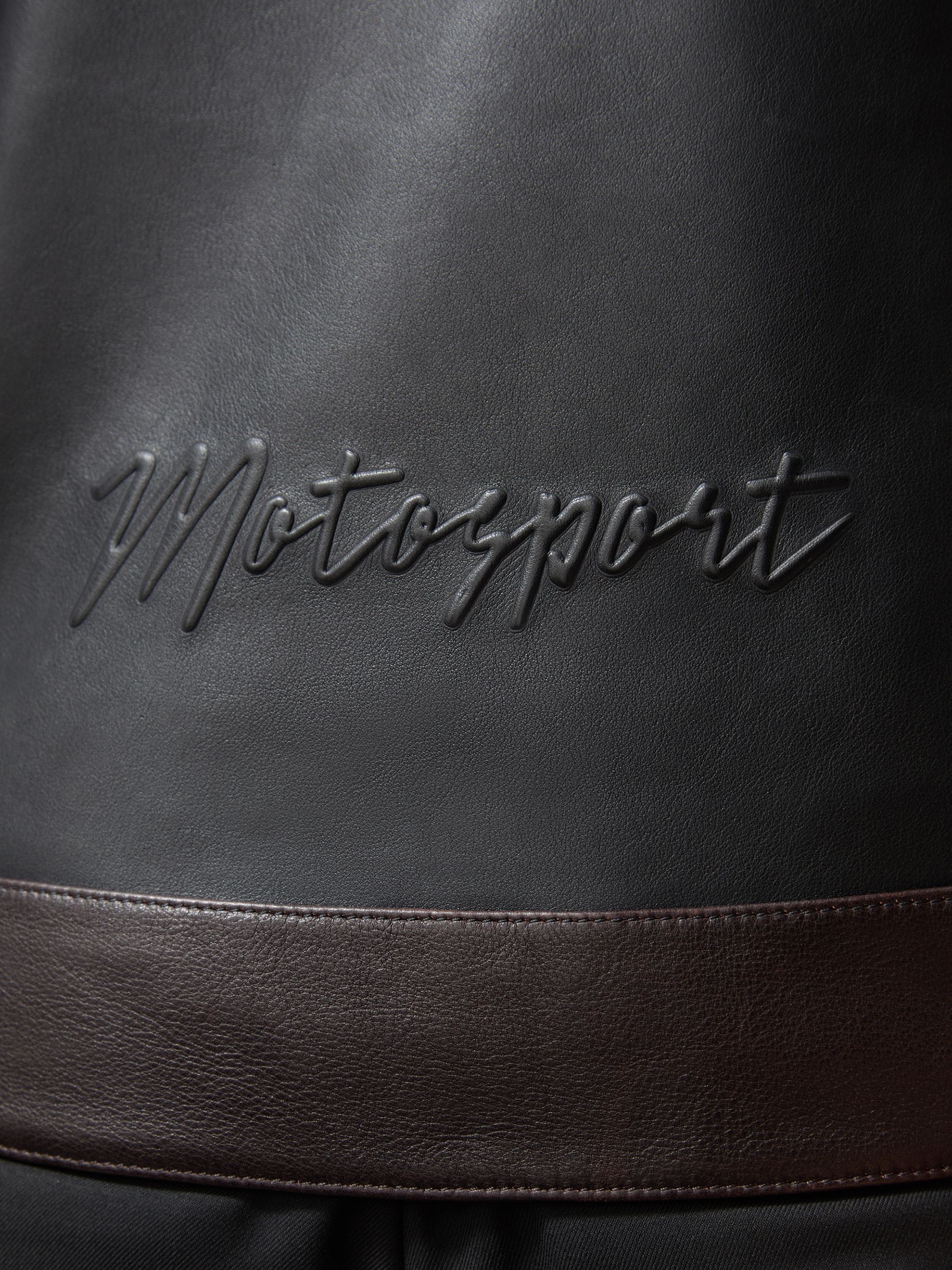 McLaren F1 Team Leather Biker Jacket in Black - Image 6 of 9