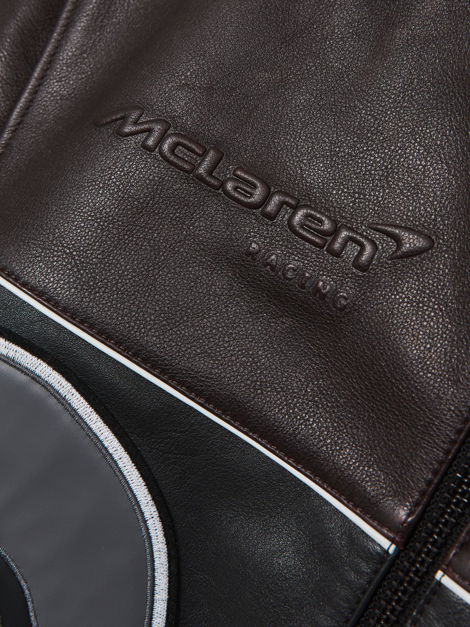 McLaren F1 Team Leather Biker Jacket in Black - Image 7 of 9