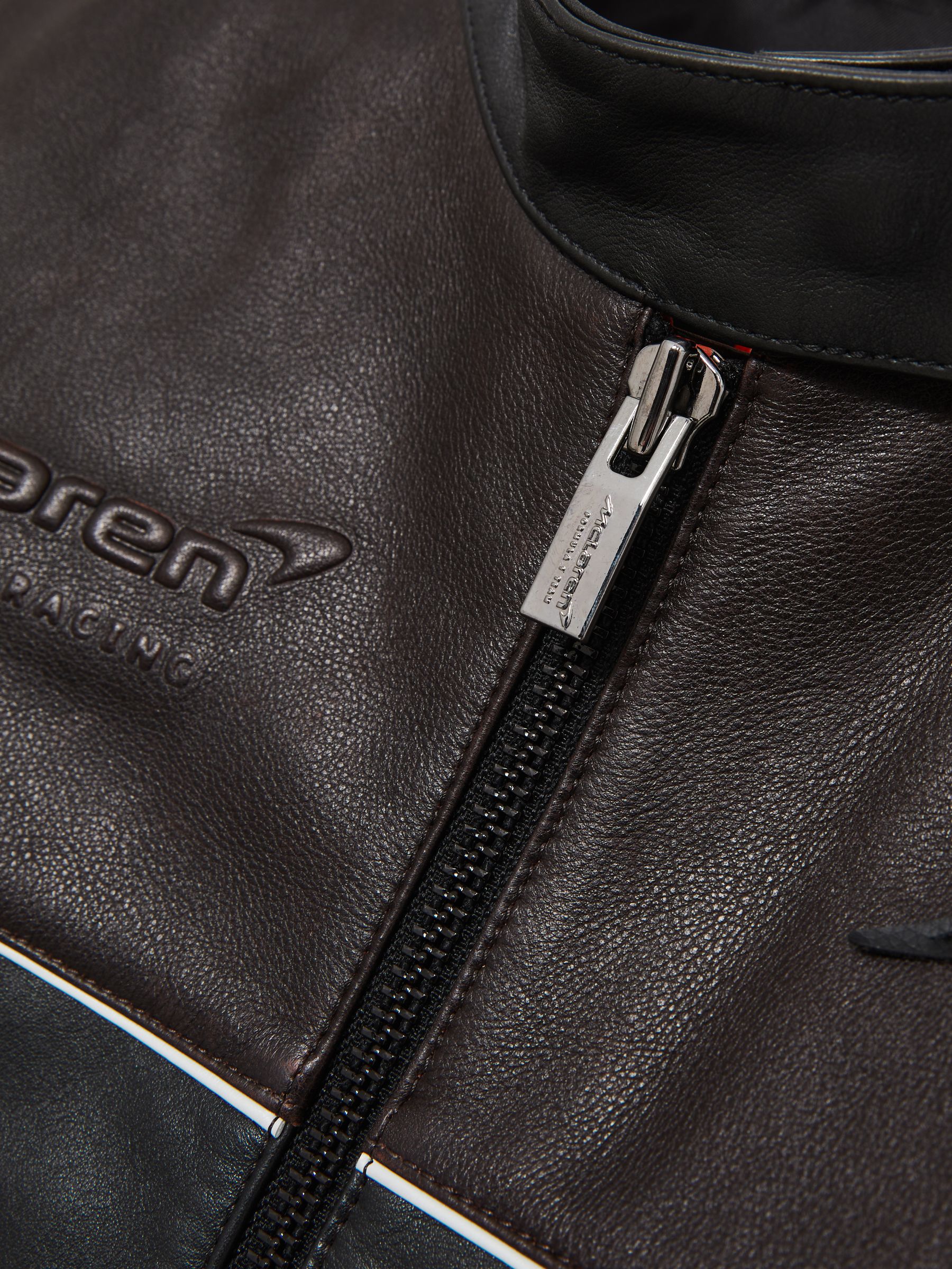 McLaren F1 Team Leather Biker Jacket in Black - Image 9 of 9