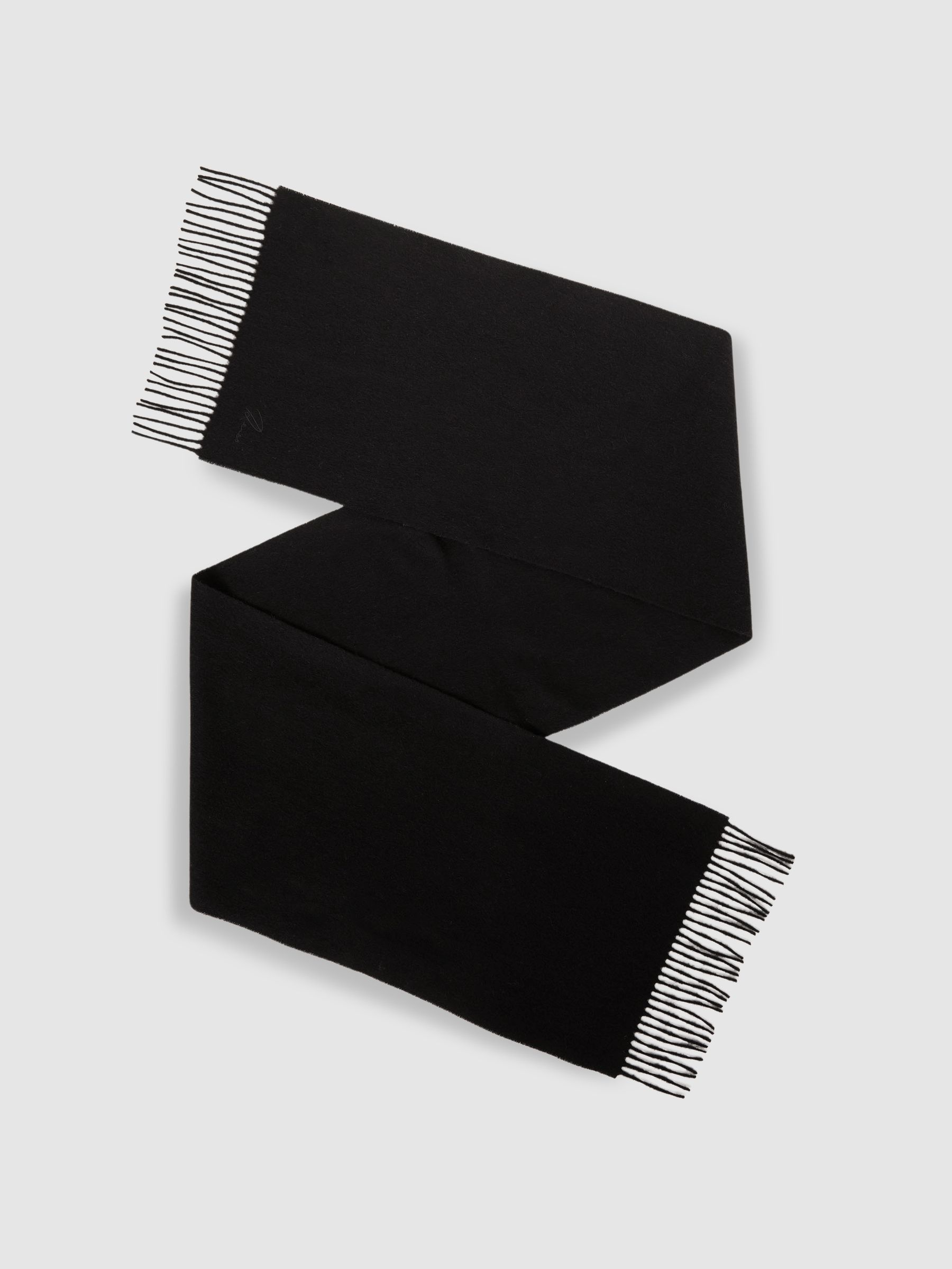 Wool and Cashmere Scarf in Black - Image 1 of 5