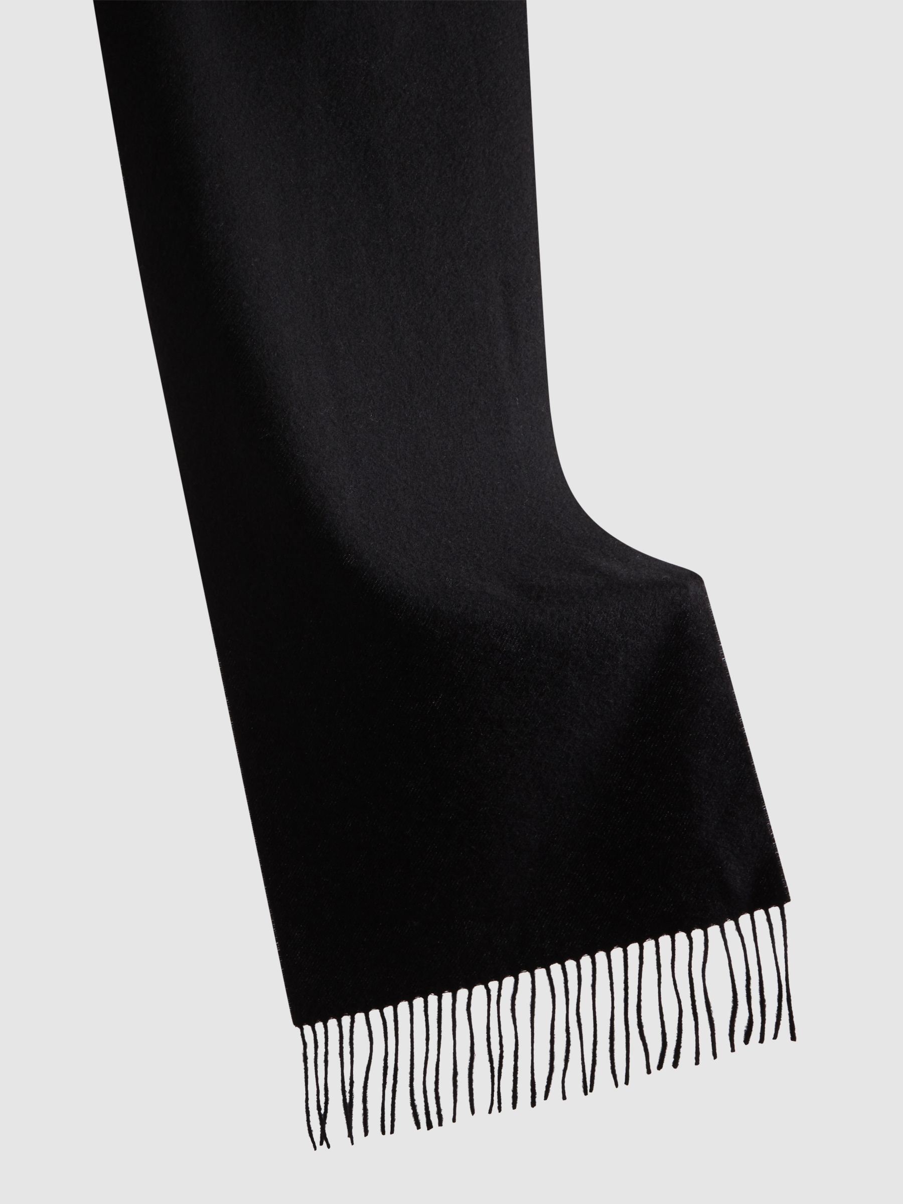 Wool and Cashmere Scarf in Black - image 4