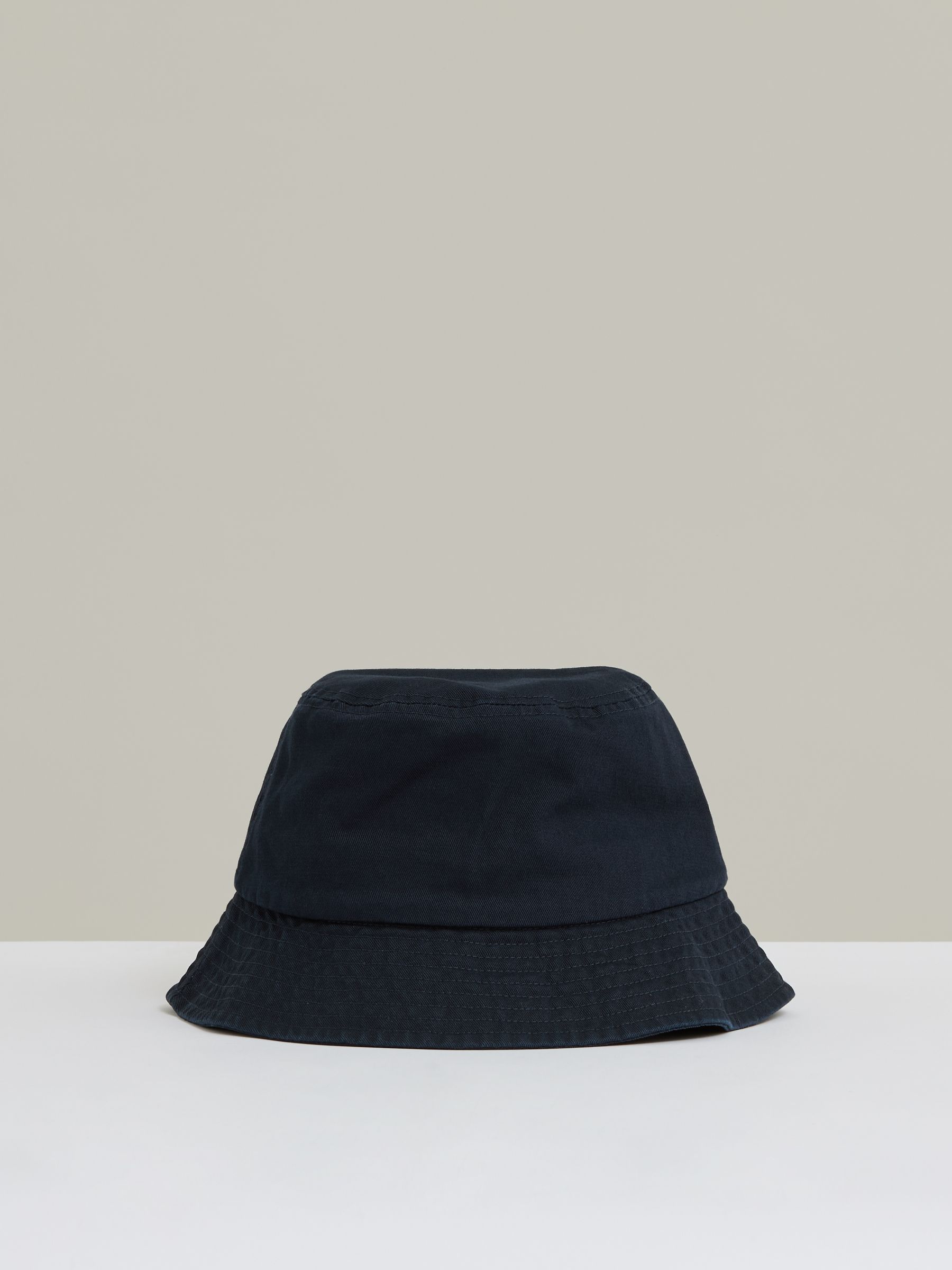Cotton Logo-Embroidered Bucket Hat in Navy - Image 1 of 4