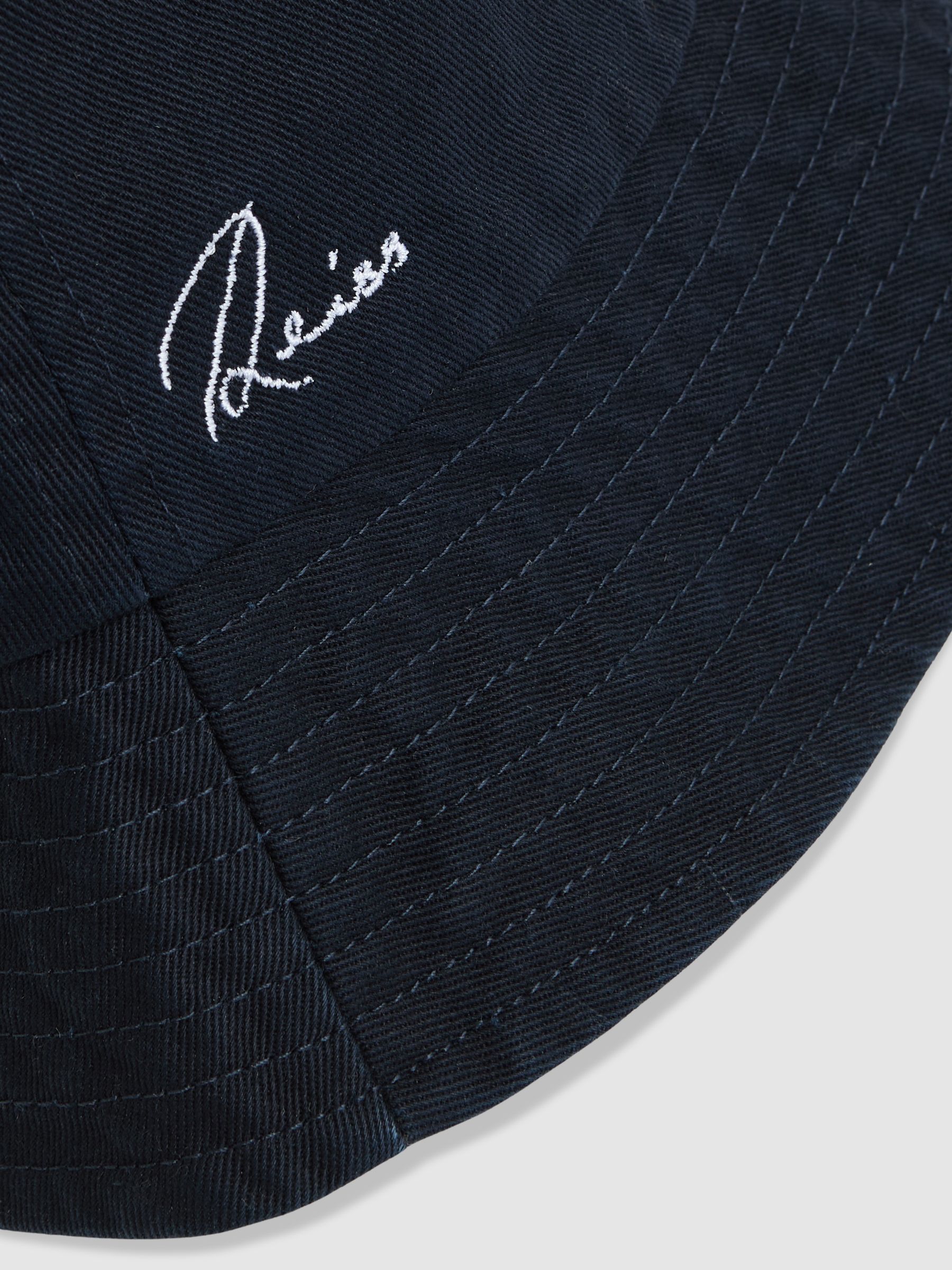 Cotton Logo-Embroidered Bucket Hat in Navy - Image 4 of 4