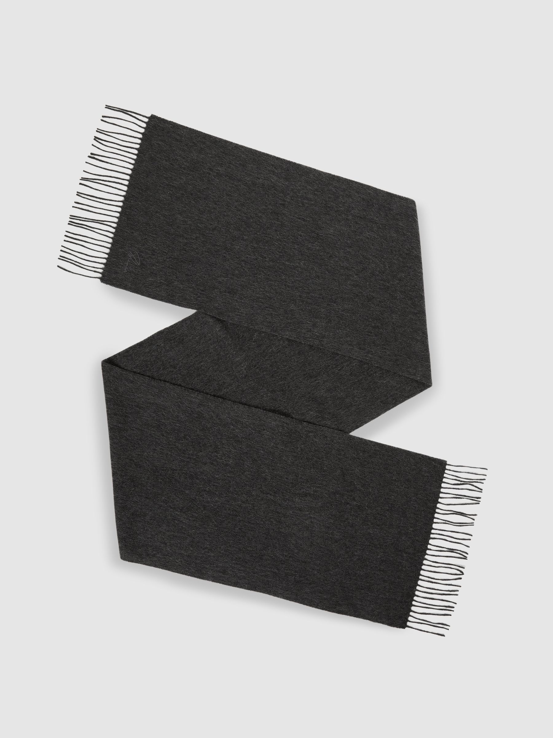 Wool and Cashmere Scarf in Charcoal - Image 1 of 4