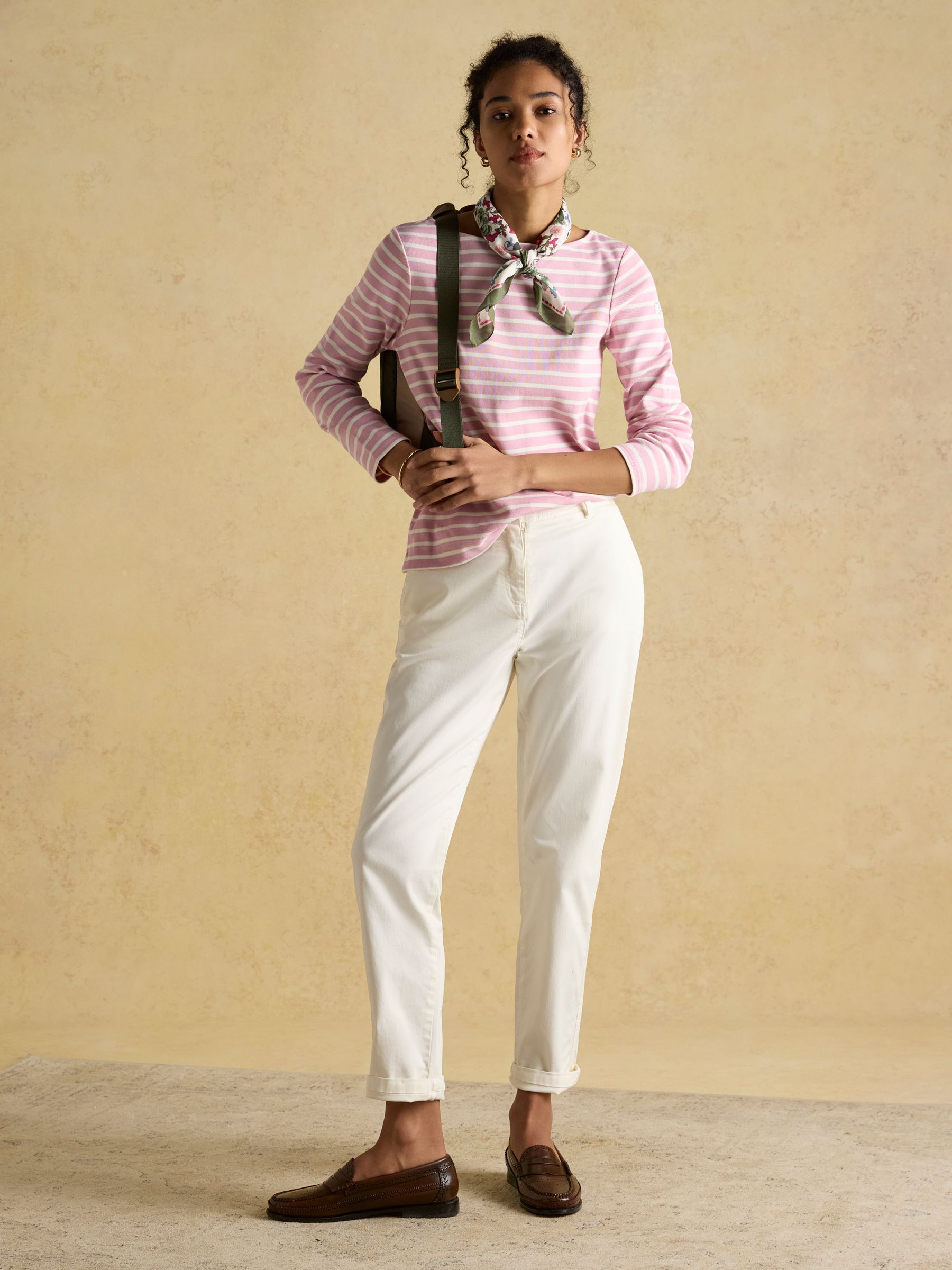 Harbour Multi 3 Pack Navy/Creme/Pink Boat Neck Breton Tops - Image 10 of 10