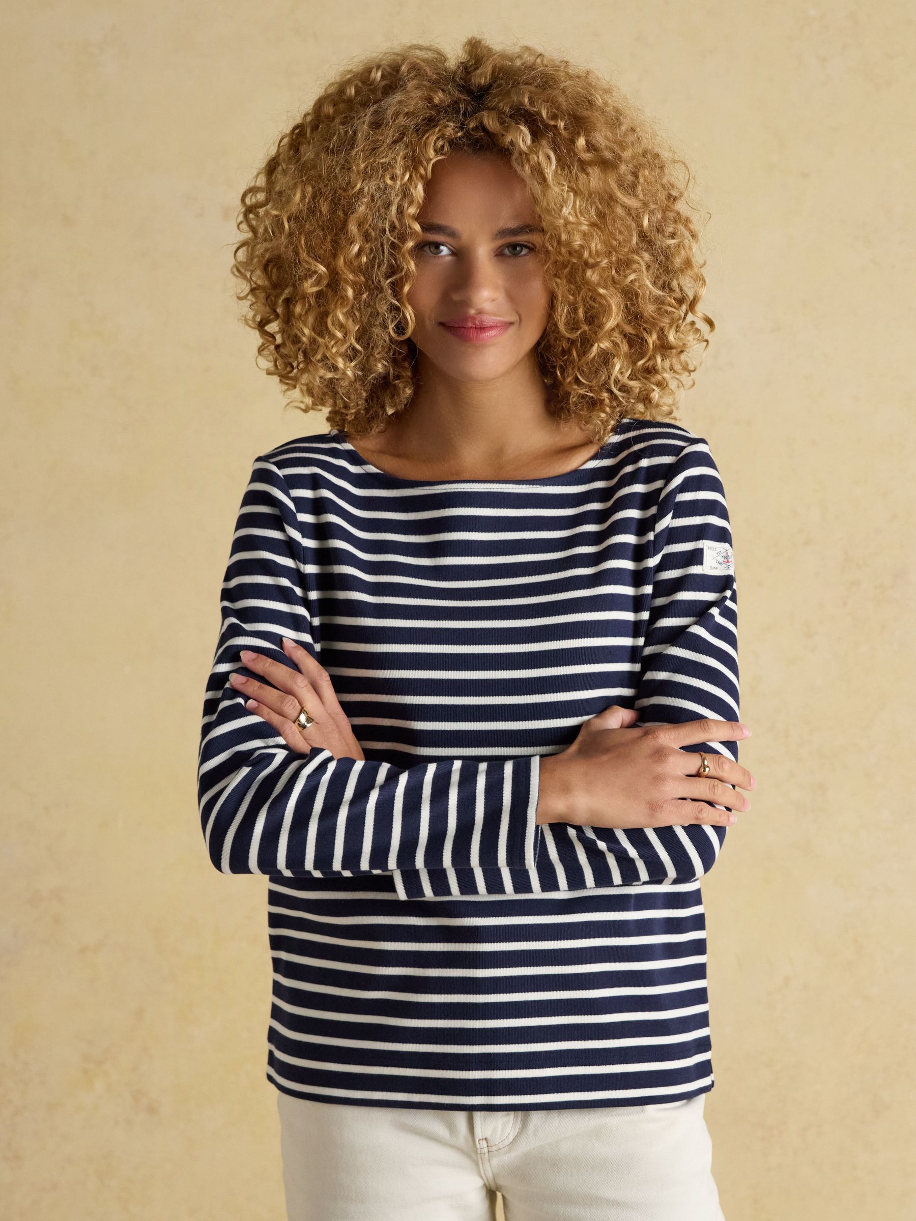 Harbour Multi 3 Pack Navy/Creme/Pink Boat Neck Breton Tops - Image 4 of 10
